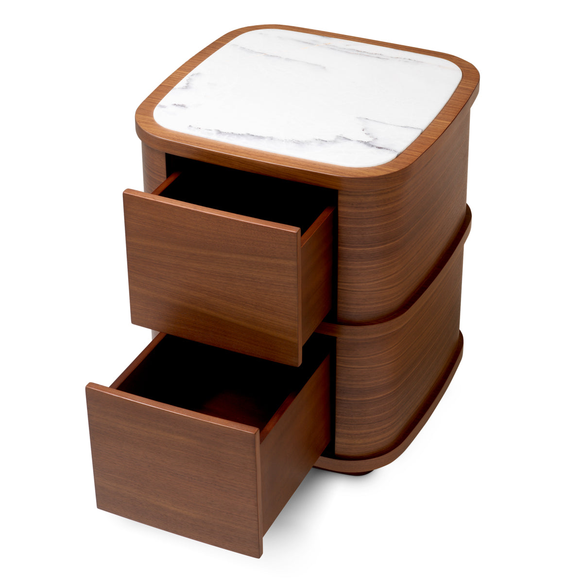 Brown 2-Drawer Oak Nightstand S Cabana