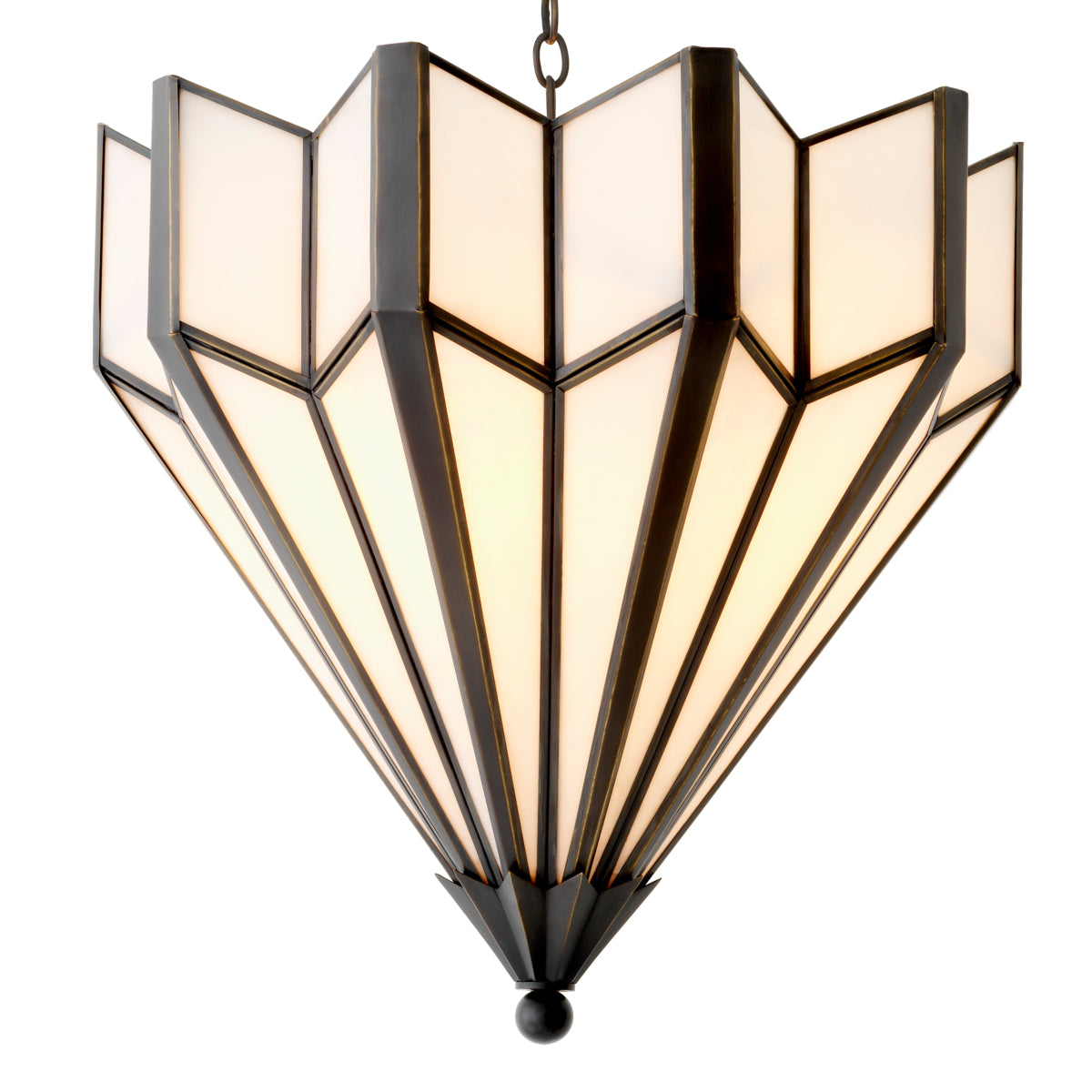 Bronze Geometric Chandelier Victory