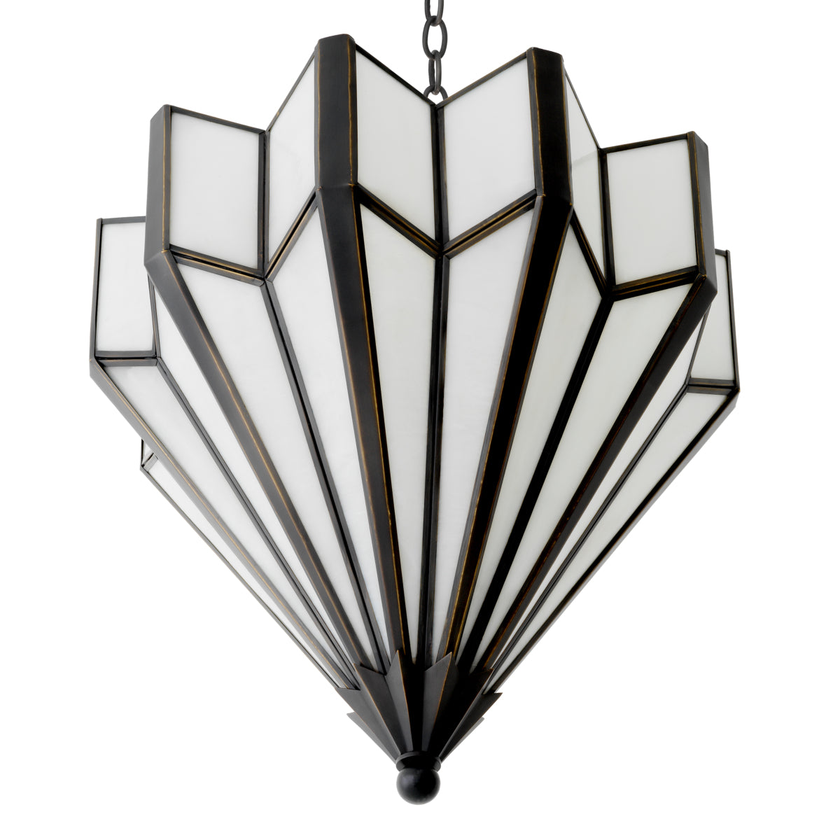 Bronze Geometric Chandelier Victory