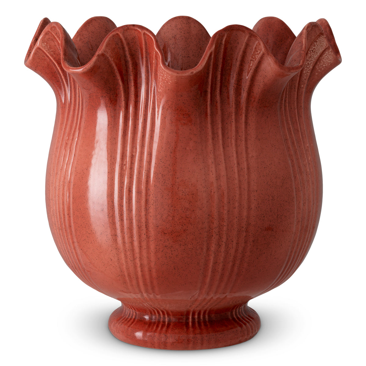 Red Ceramic Handmade Vase Tulipa