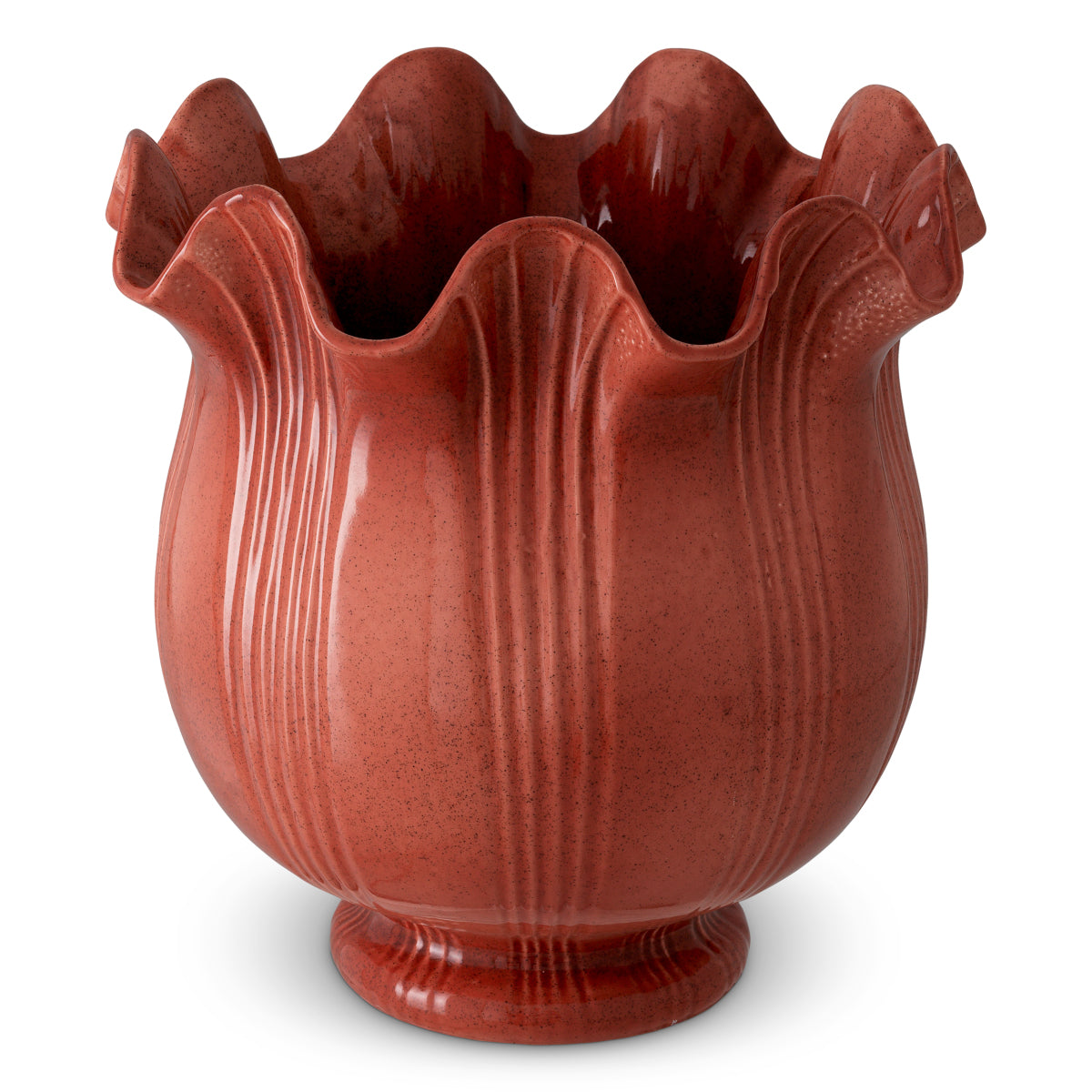 Red Ceramic Handmade Vase Tulipa