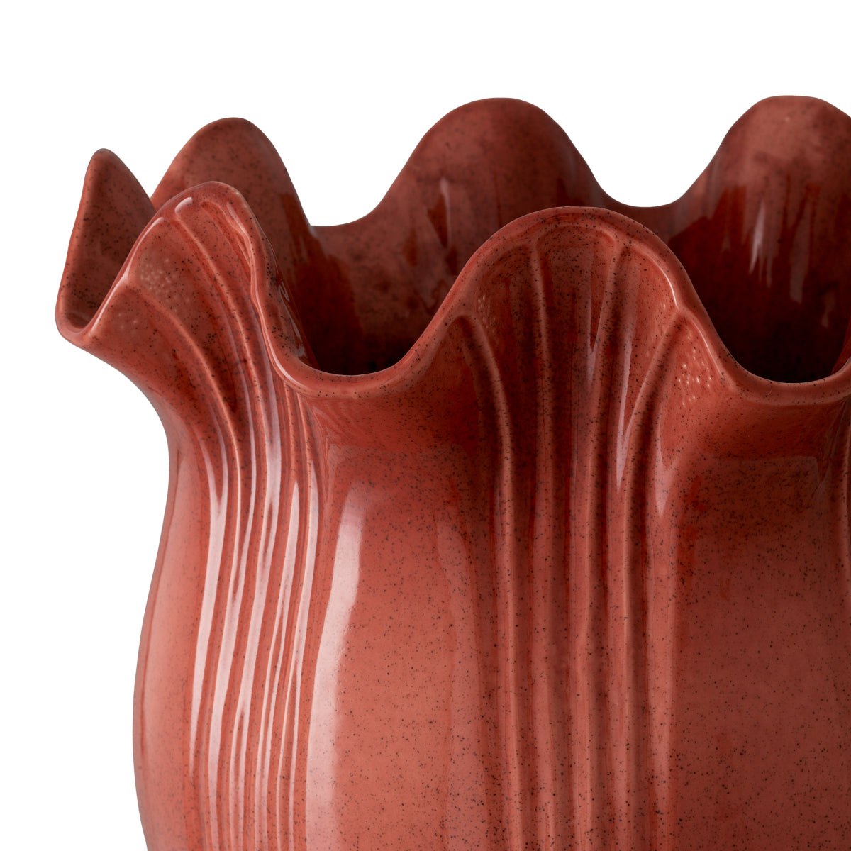 Red Ceramic Handmade Vase Tulipa