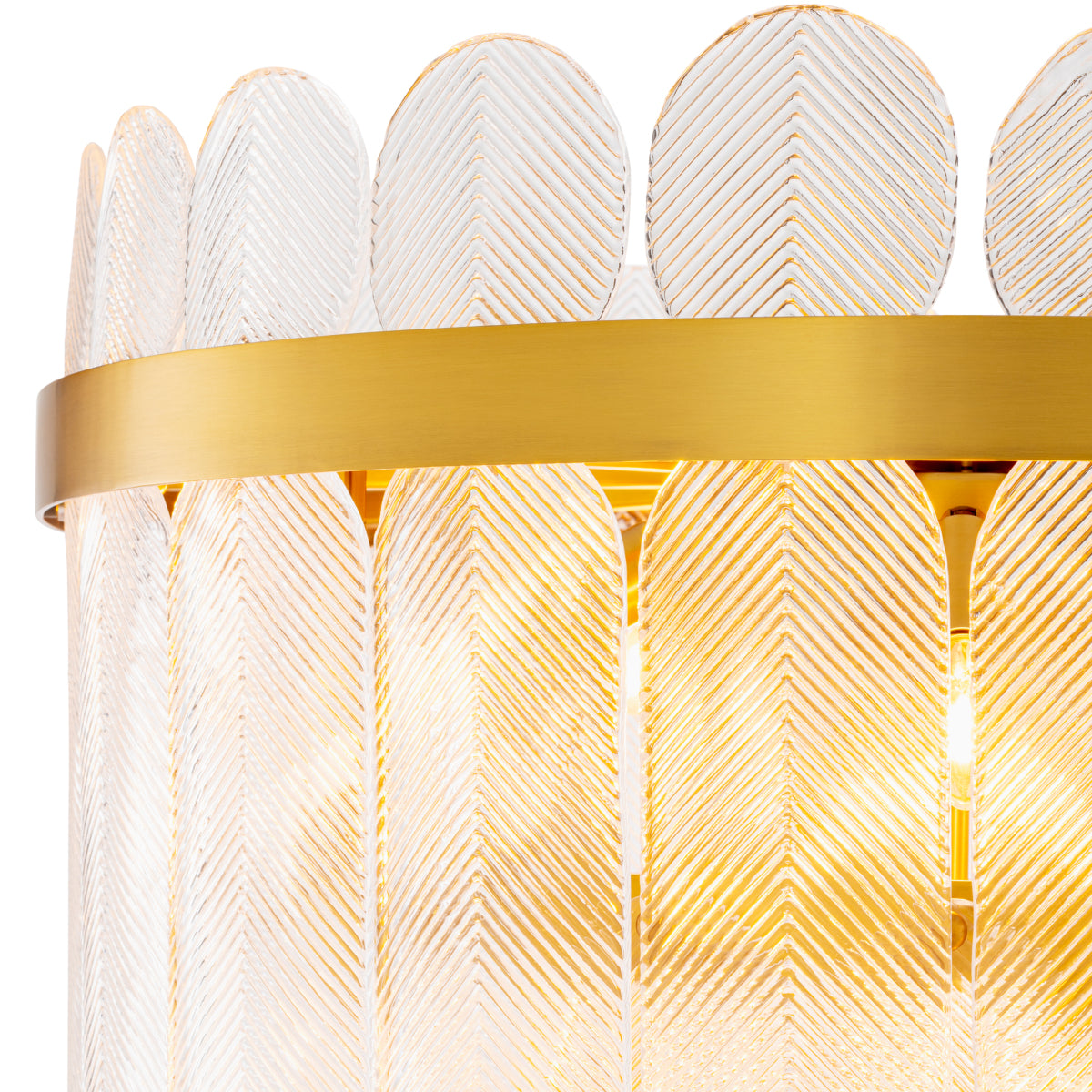 Hand-Cast Glass Chandelier L Erika