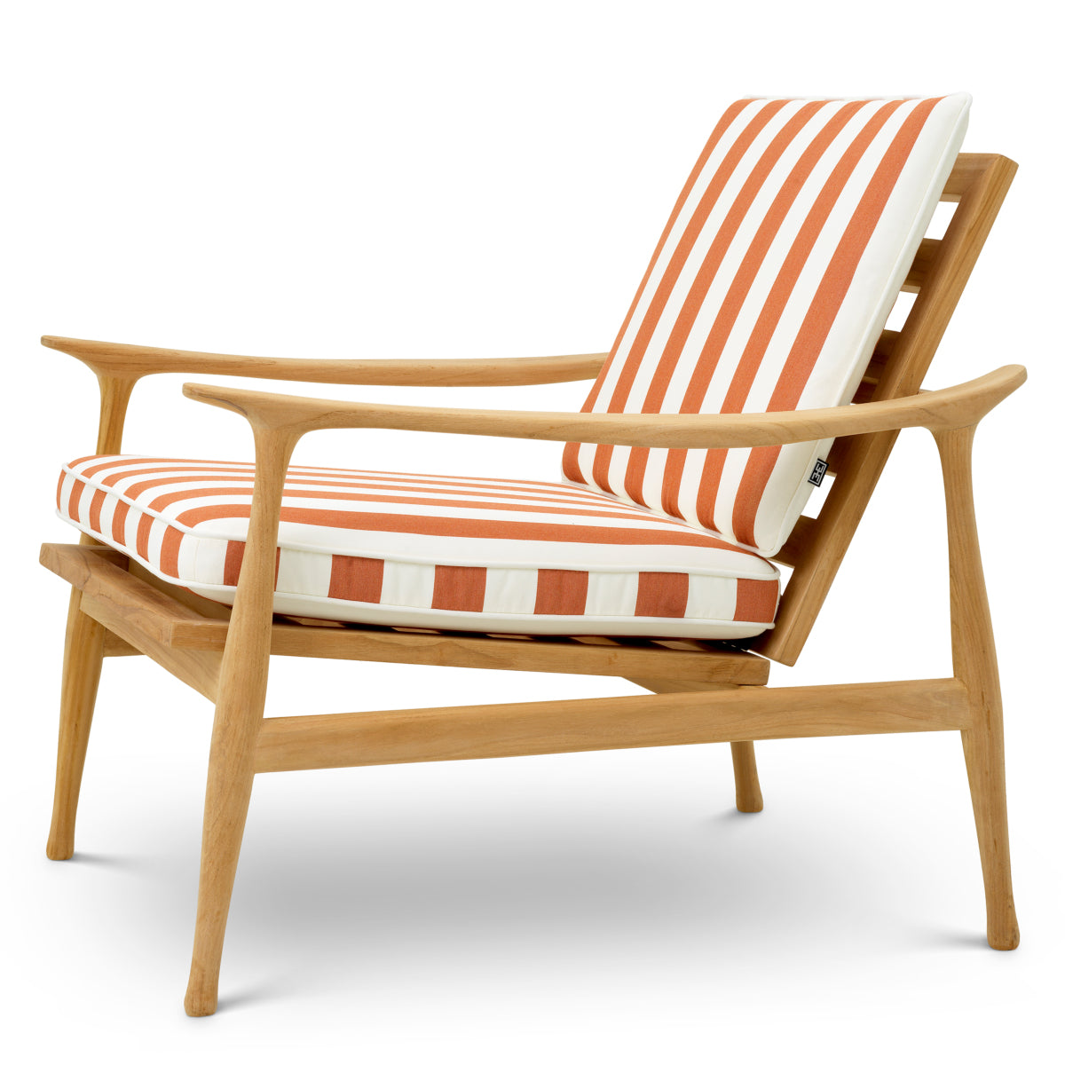 Orange Striped Outdoor Chair Manzo
