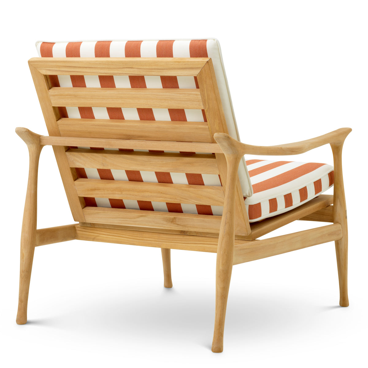 Orange Striped Outdoor Chair Manzo