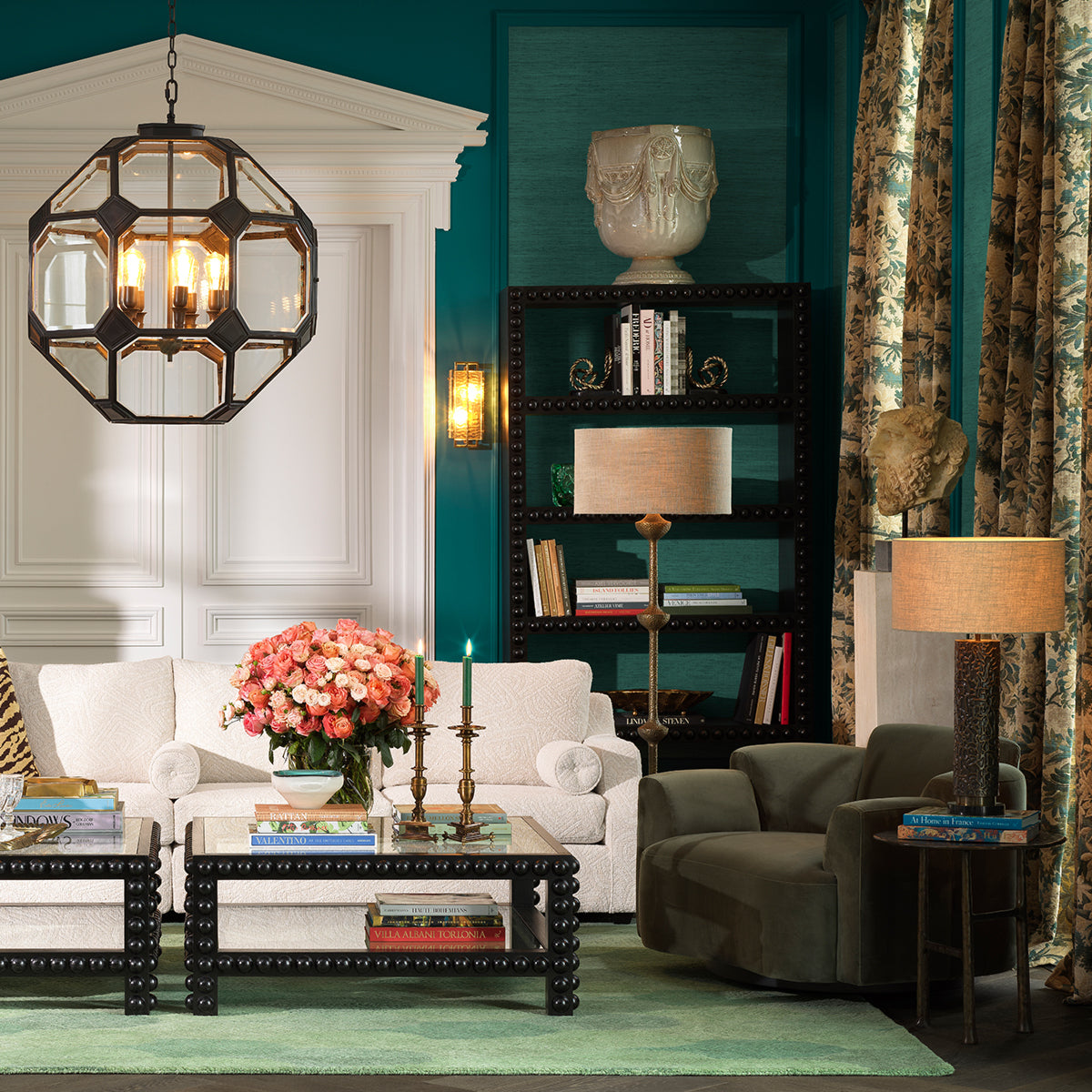 Cream Printed Fabric Cushion Amarante