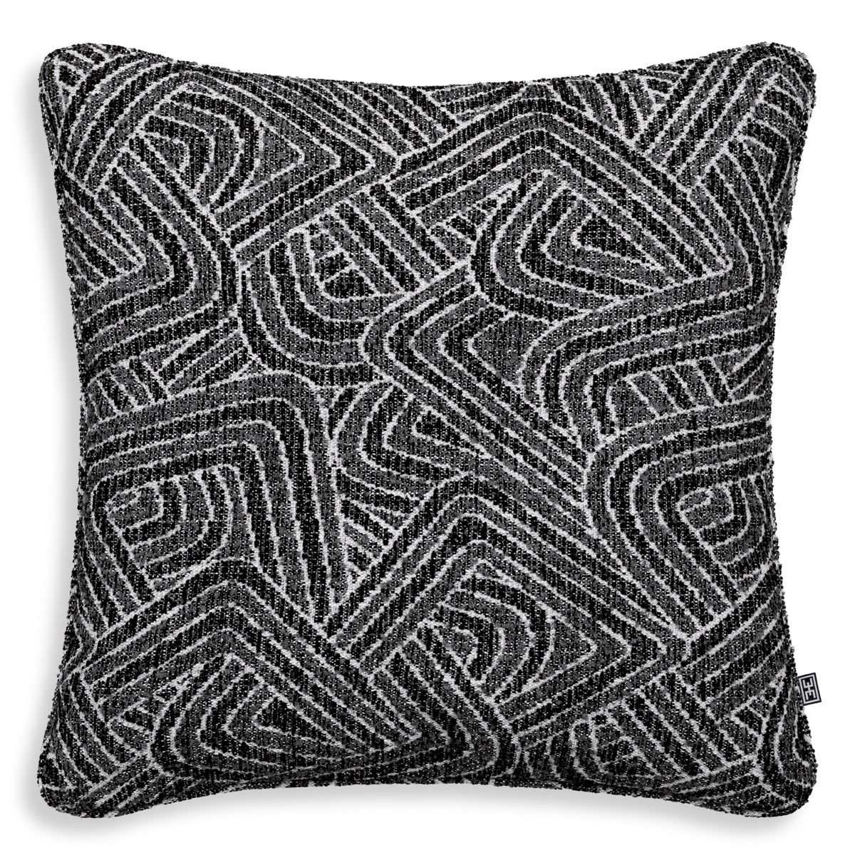 Black Geometric Pattern Cushion L Camari