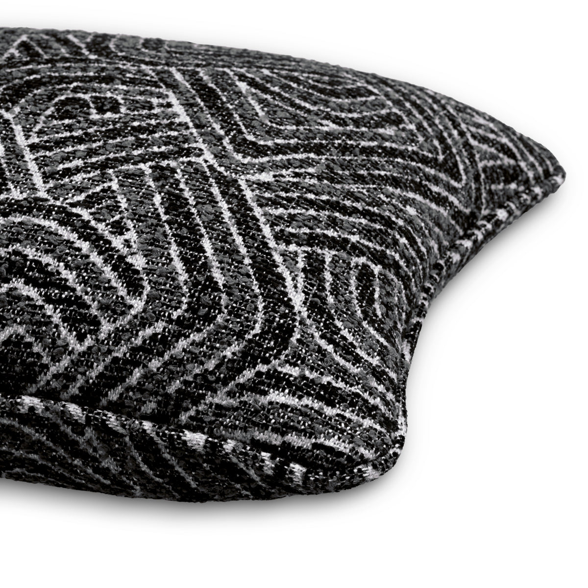 Black Geometric Pattern Cushion S Camari