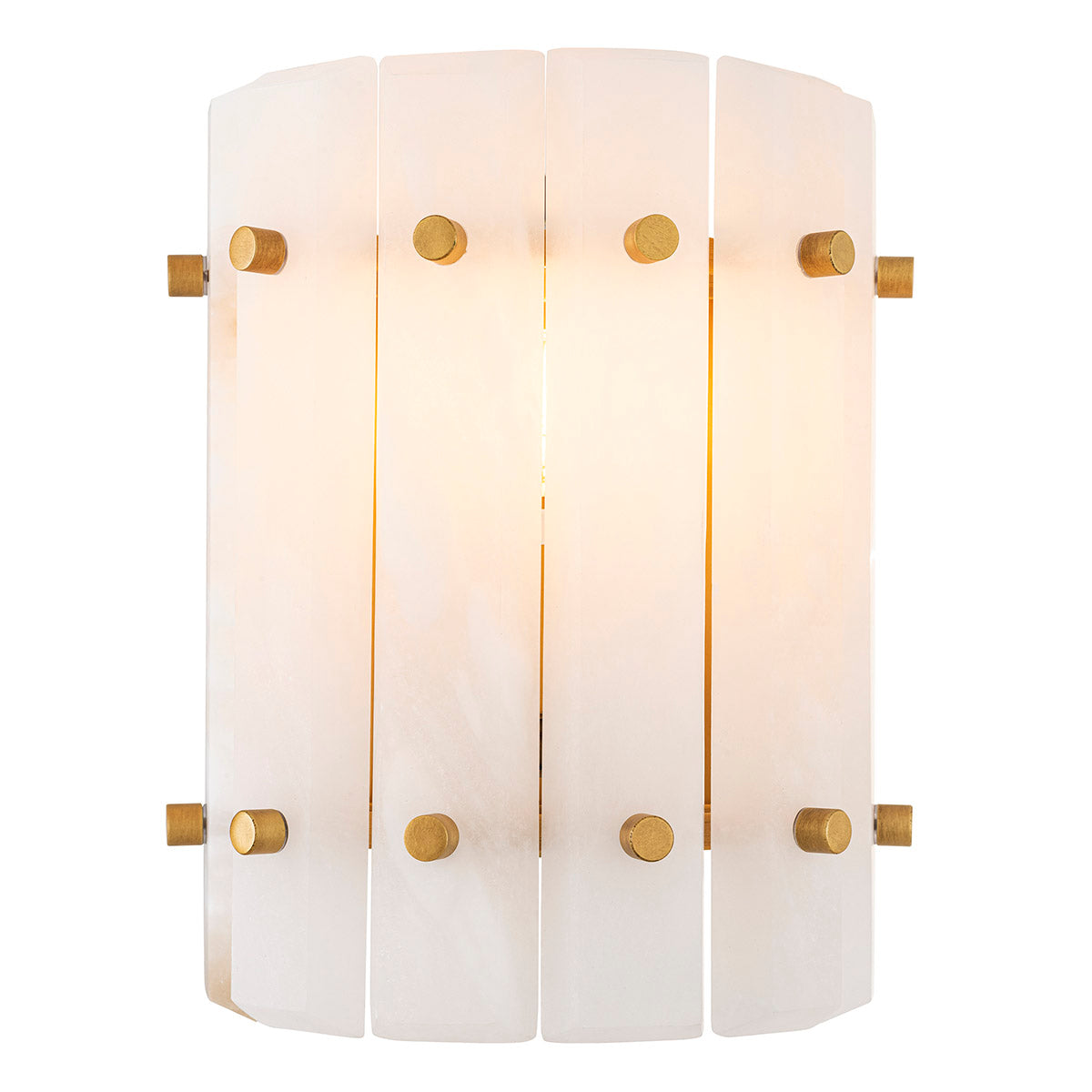 Wall Lamp Blason Single antique brass finish alabaster
