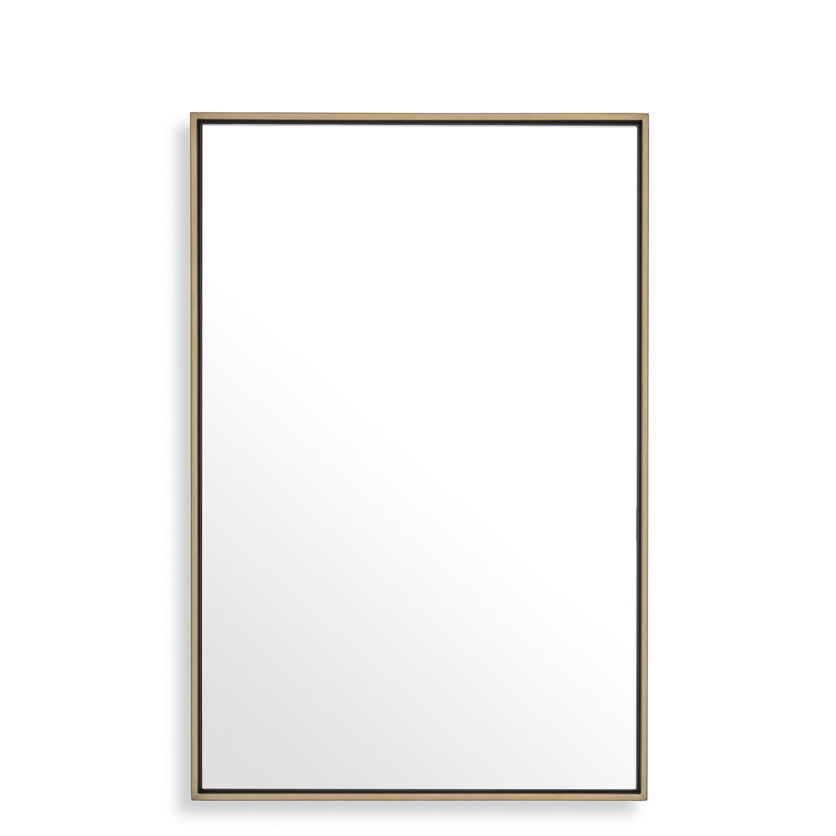 Mirror Redondo XS brushed brass finish