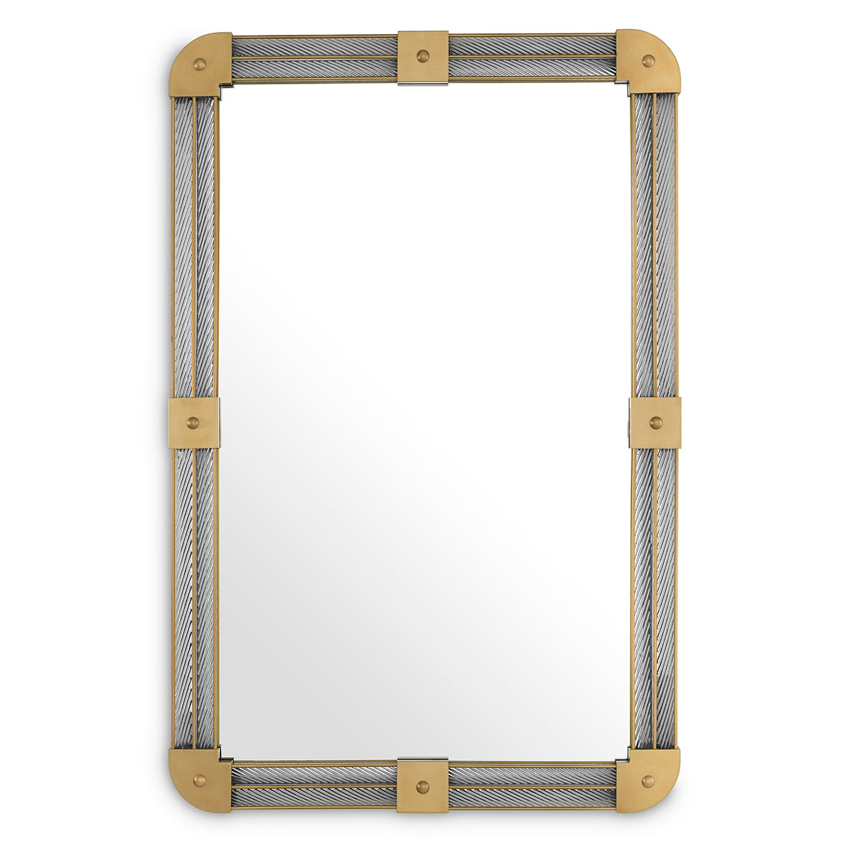 Mirror Heracles antique brass finish