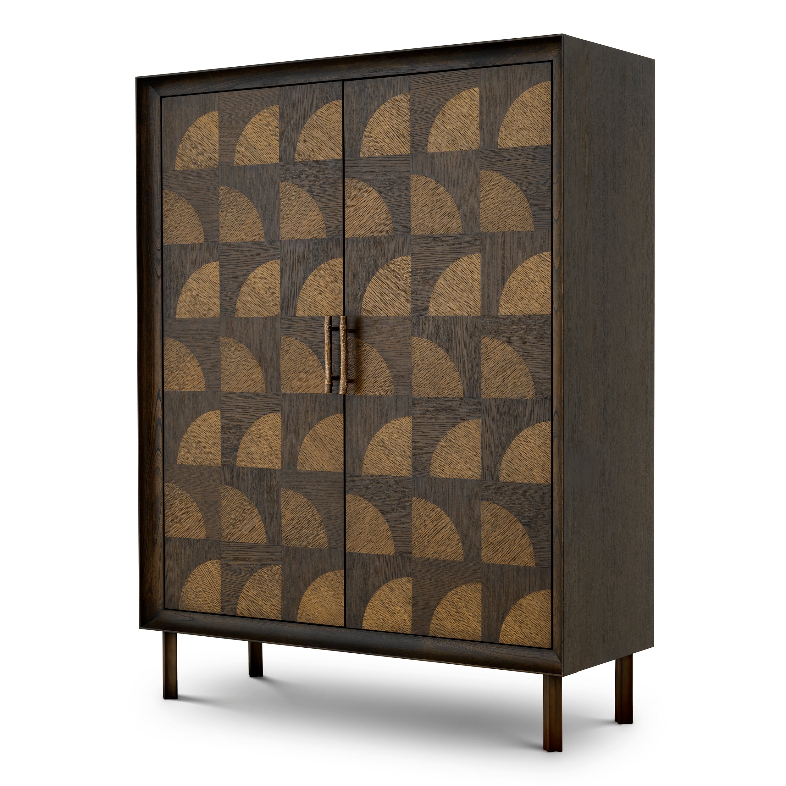 Cabinet Kumo charcoal brown oak veneer