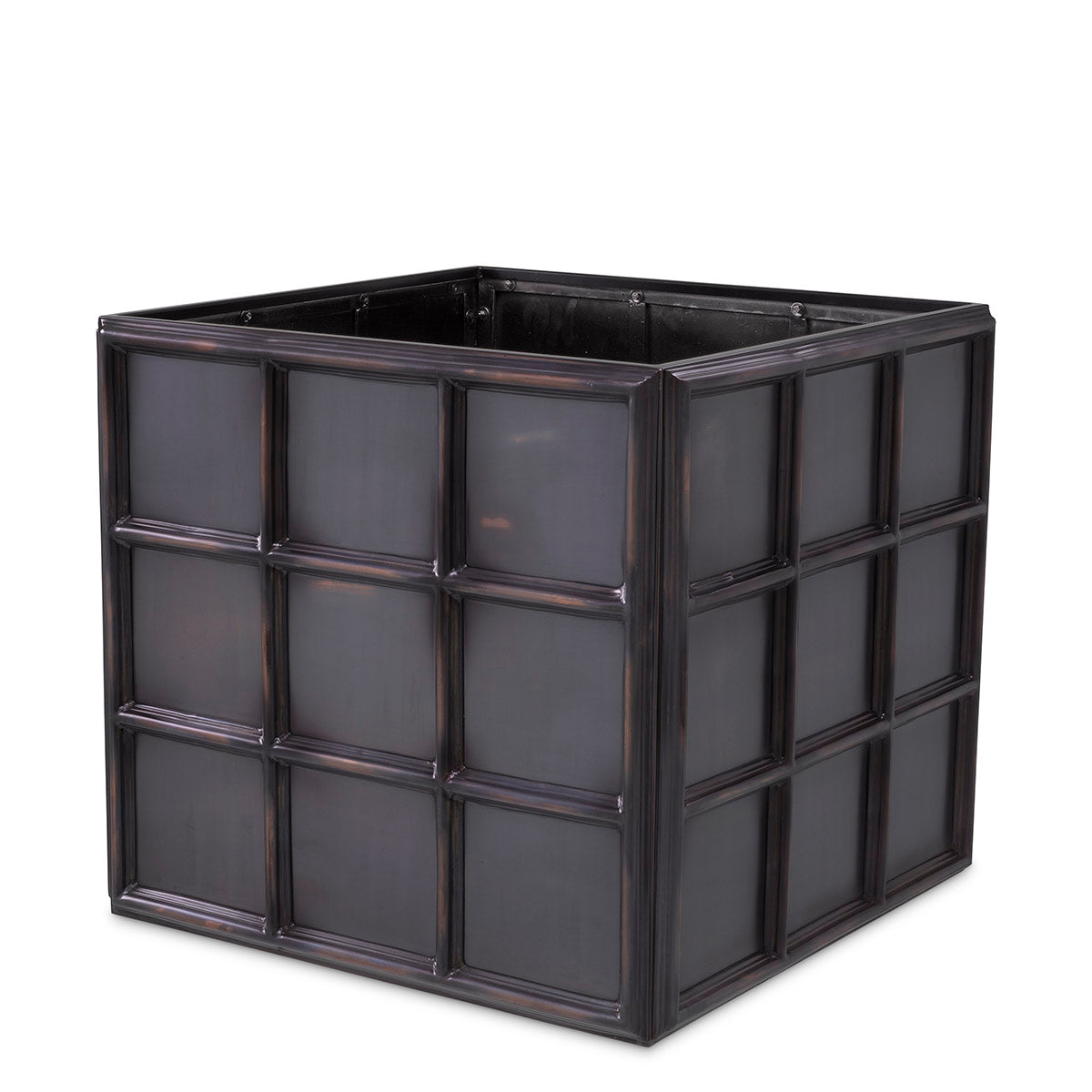 Planter Grid M antique bronze finish