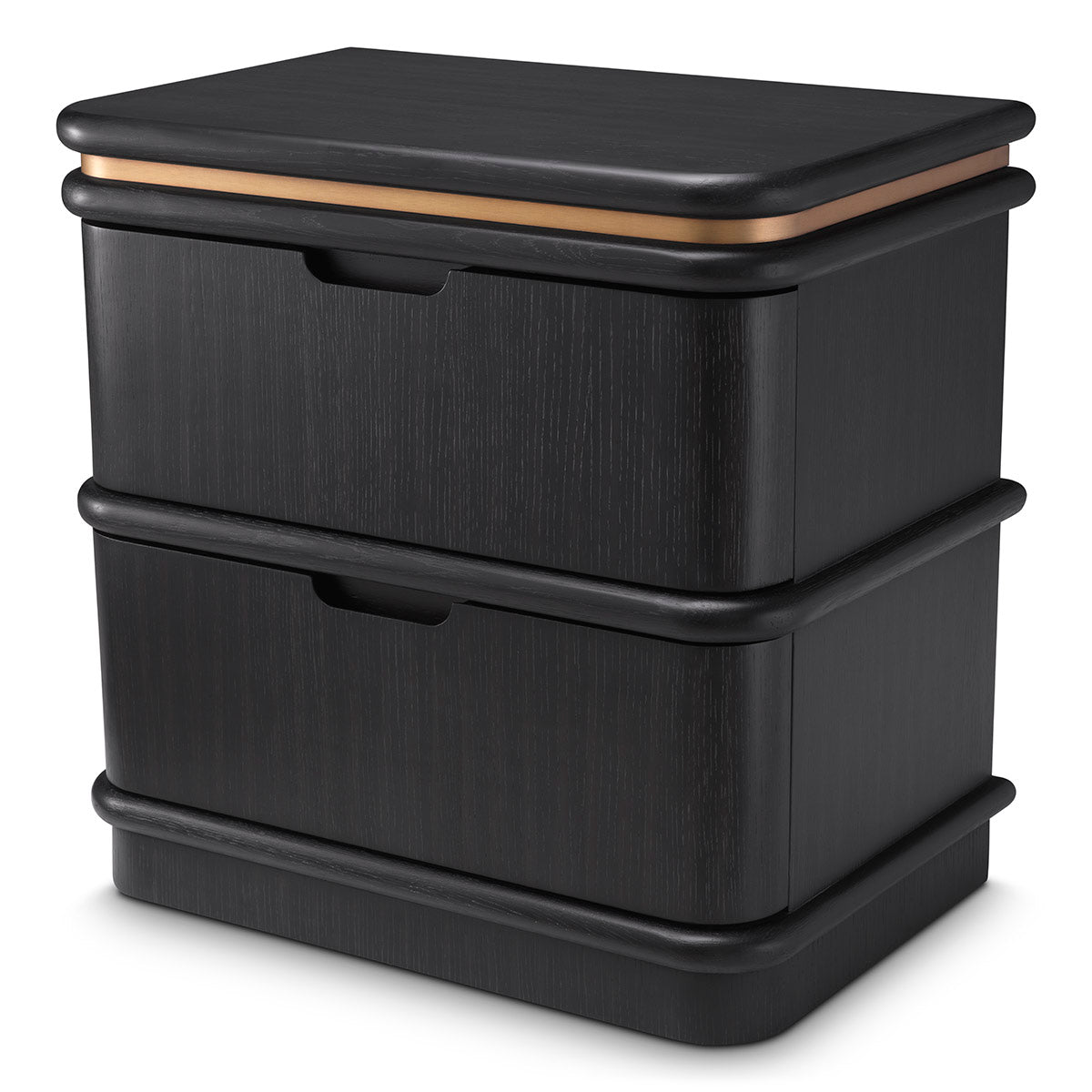 Nightstand Costanzo charcoal grey oak veneer