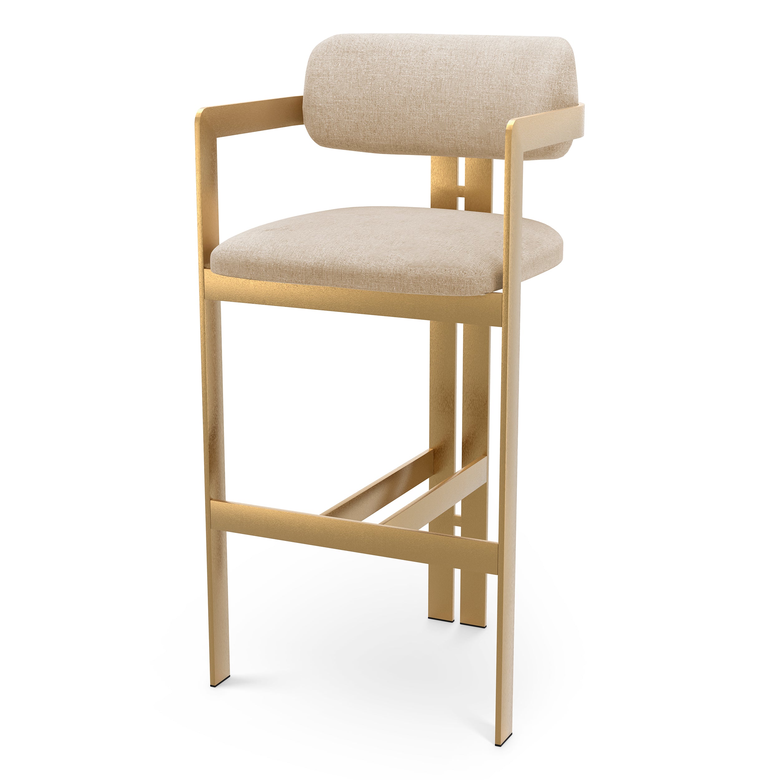 Bar Stool Donato brushed brass finish hastings beige
