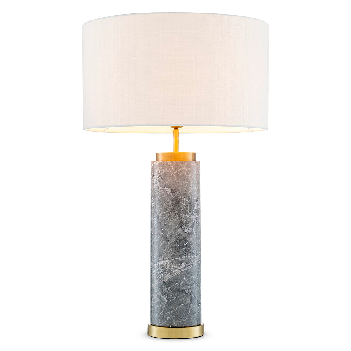 Table Lamp Lxry grey marble incl shade