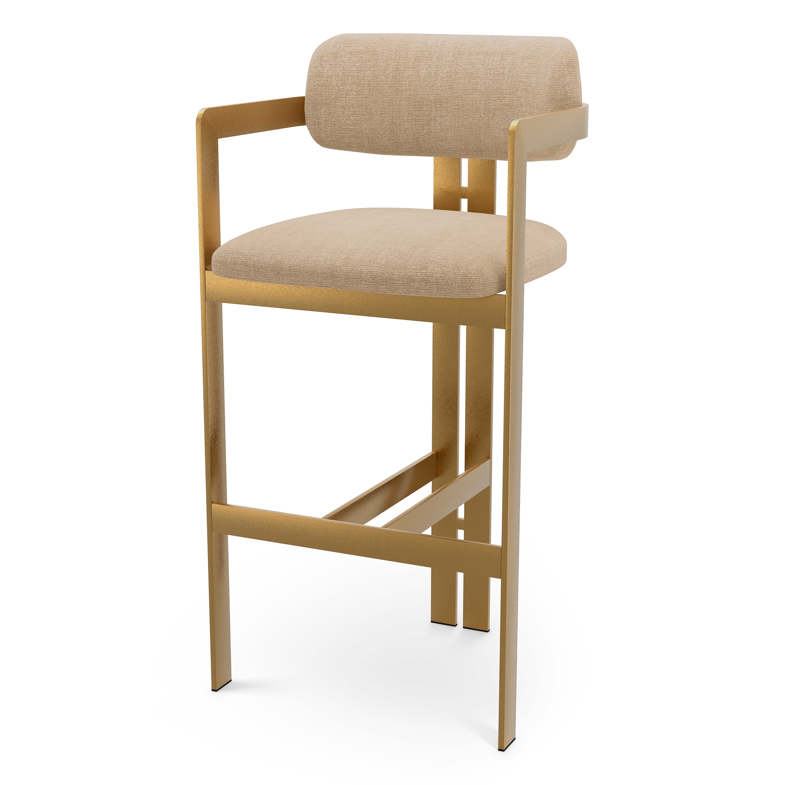 Bar Stool Donato brushed brass finish stratfort sand