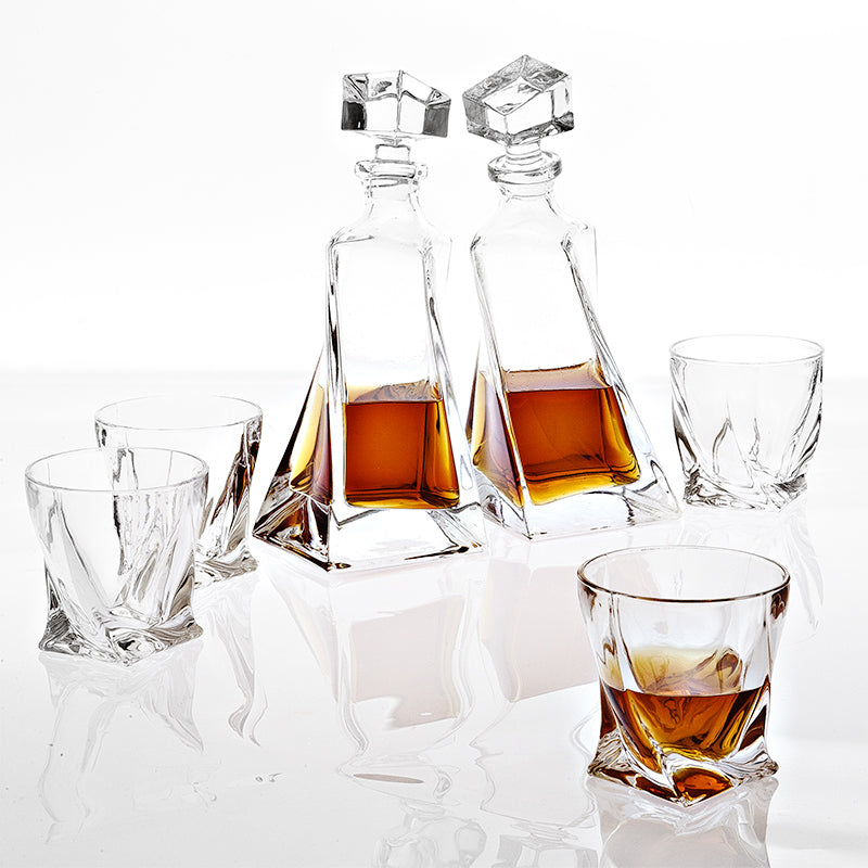 Decanter Set Sapphire Crystal S/6