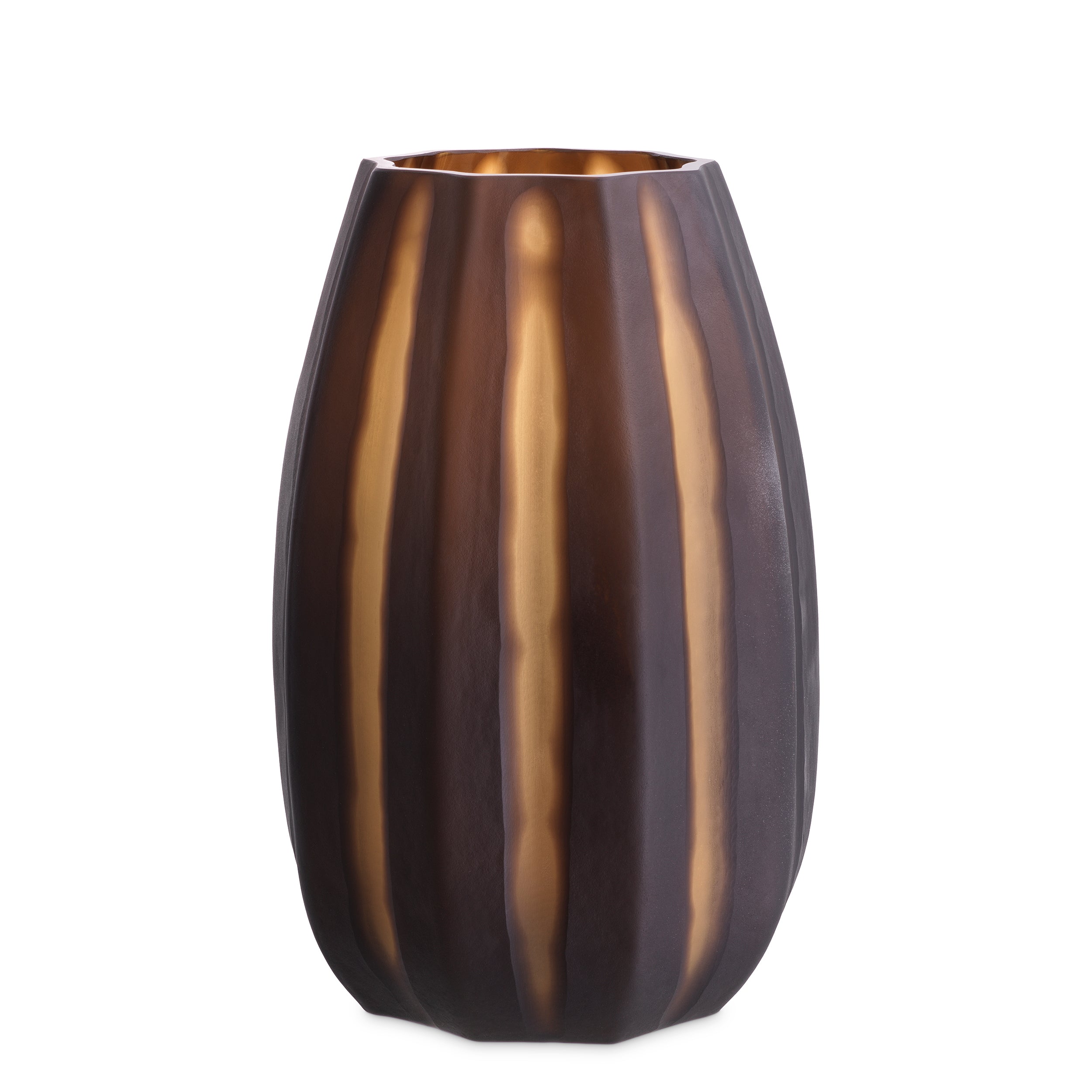 Dark Brown Narrow Glass Vase S Tiara