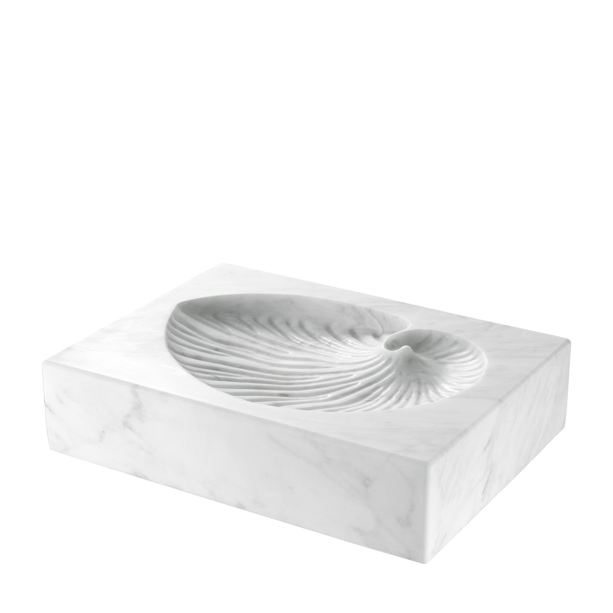 Object Conchiglia white marble