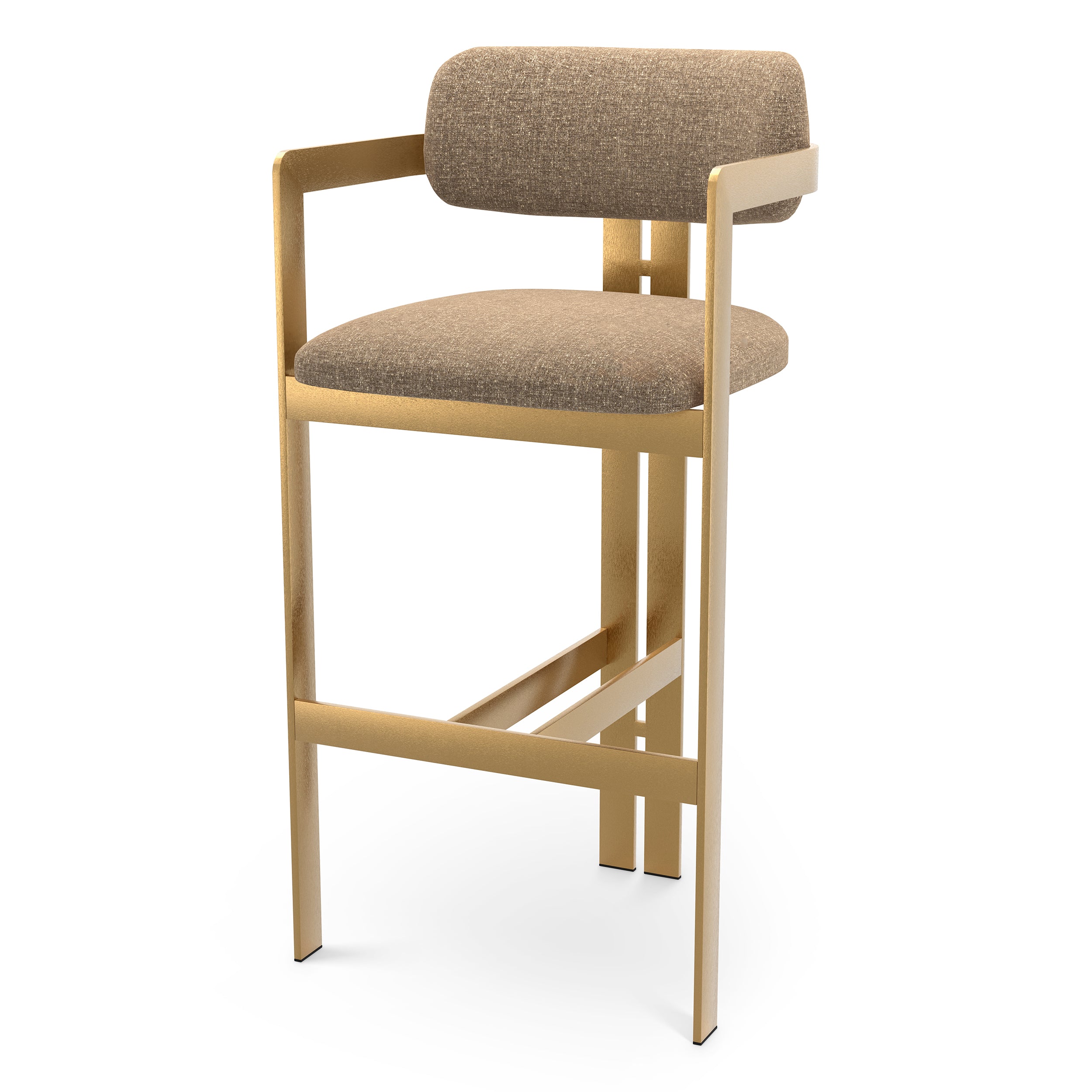 Bar Stool Donato brushed brass finish hastings brown