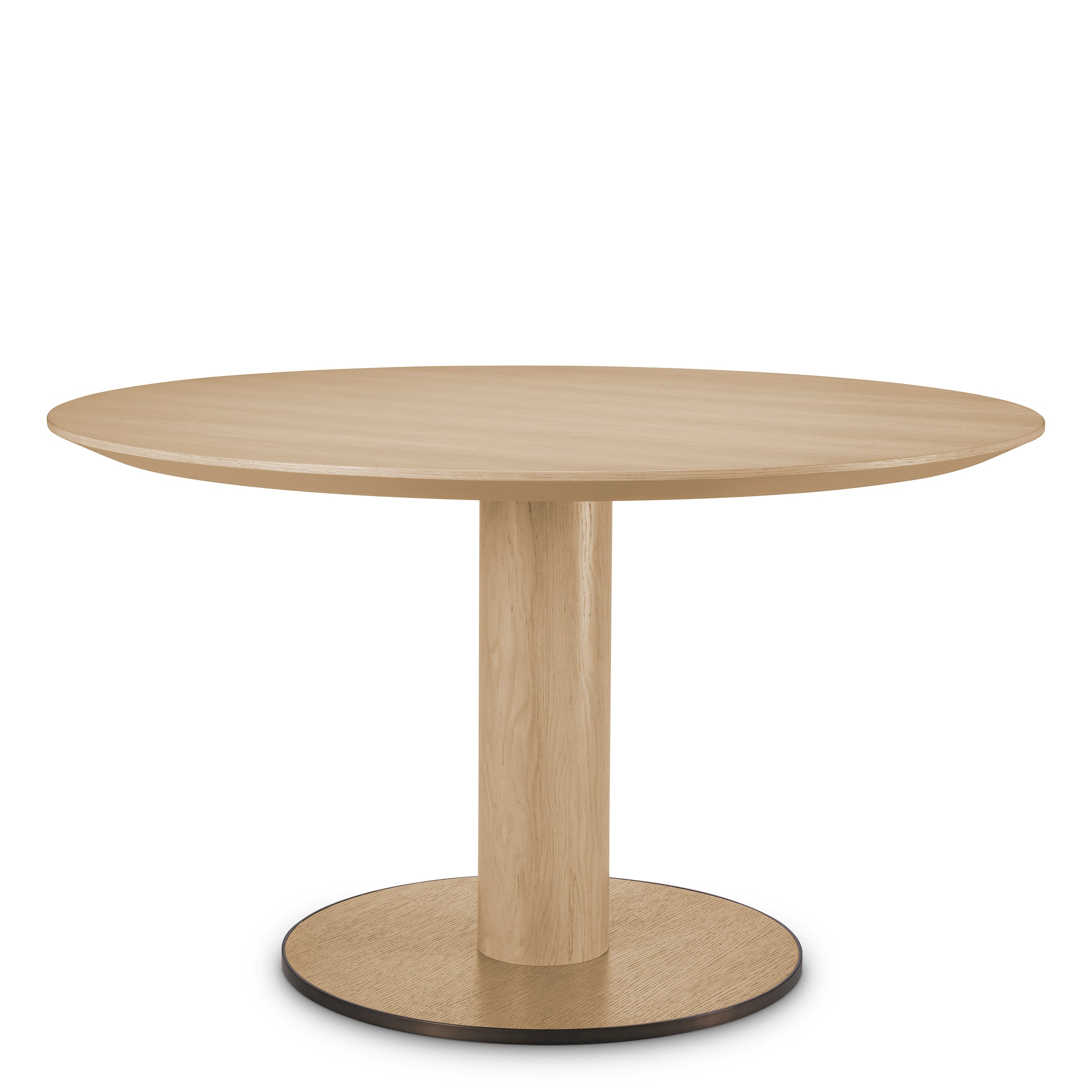 Dining Table Astro natural oak veneer bronze finish