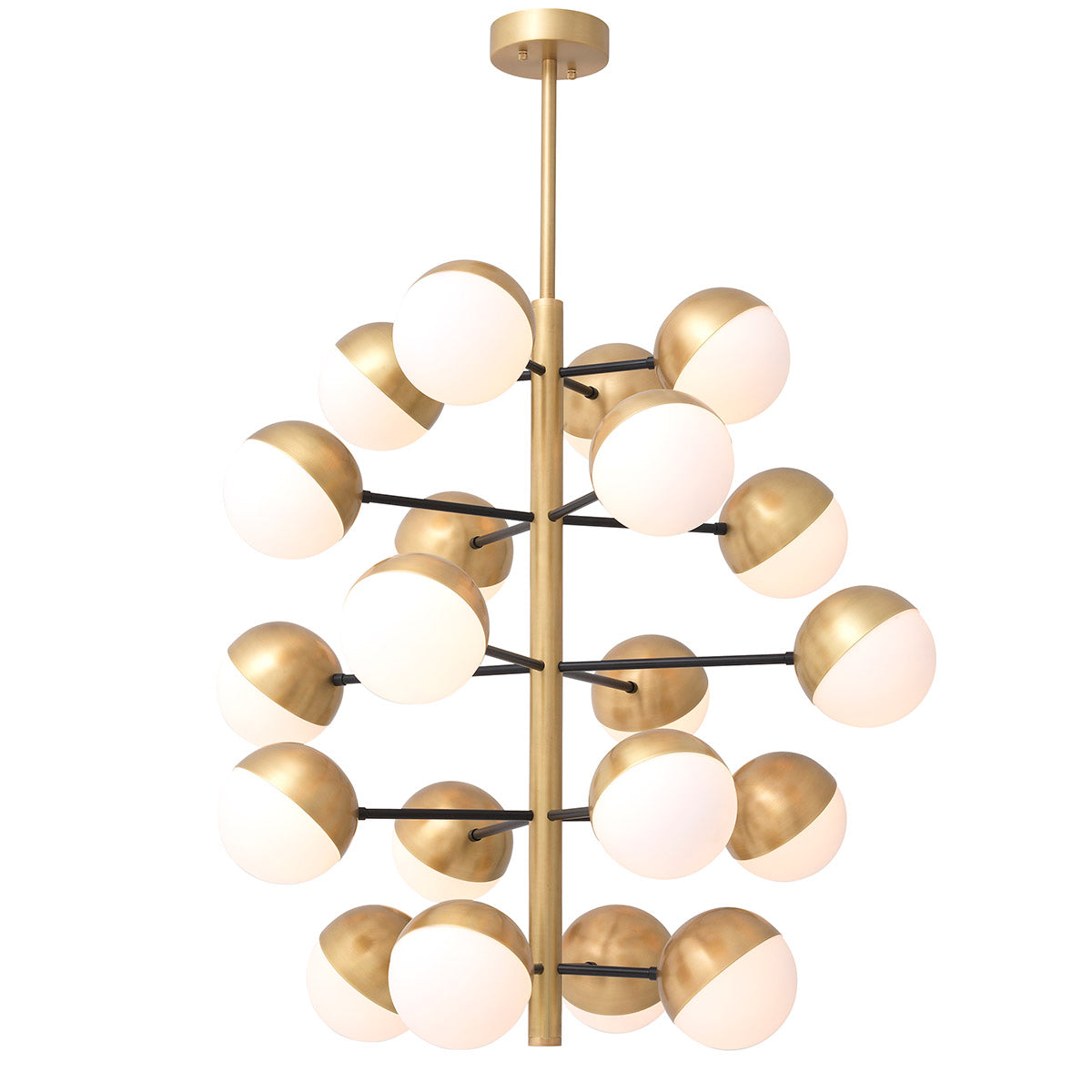 Chandelier Cona L antique brass finish