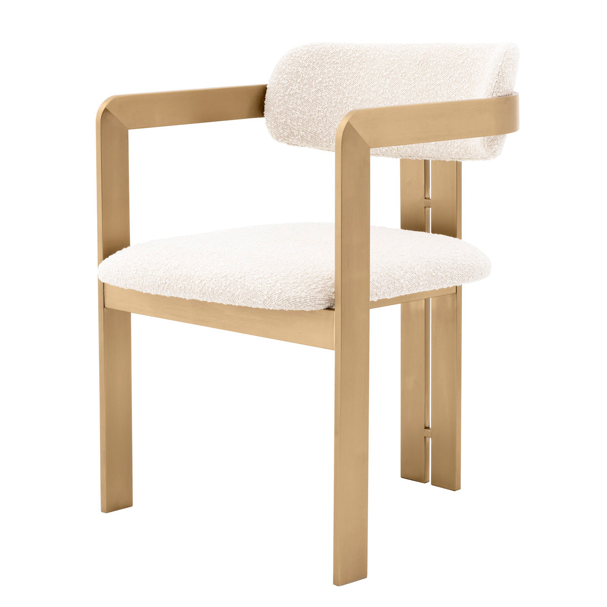 Barrel Bouclé Dining Armchair Donato