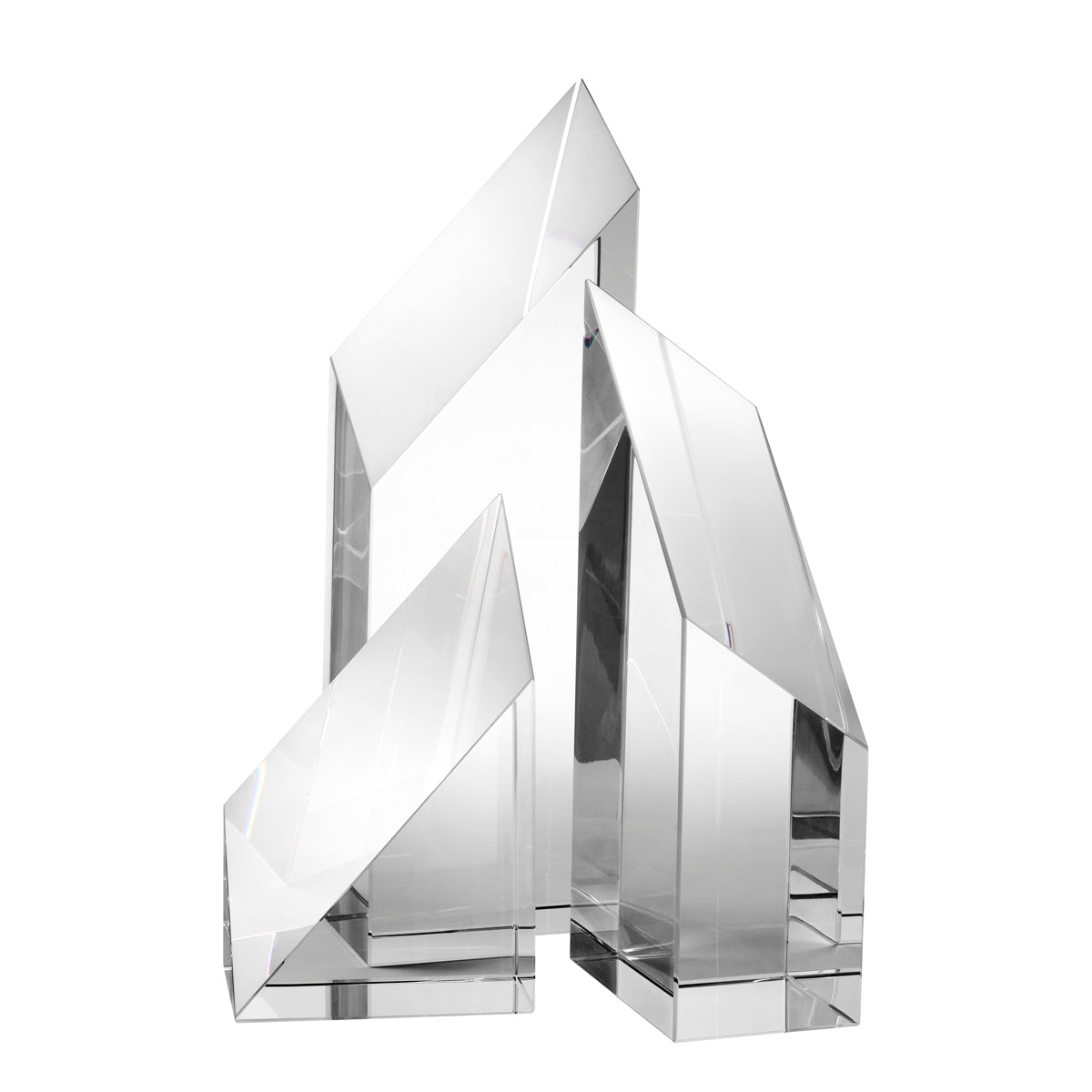 Object Scope crystal glass set of 3