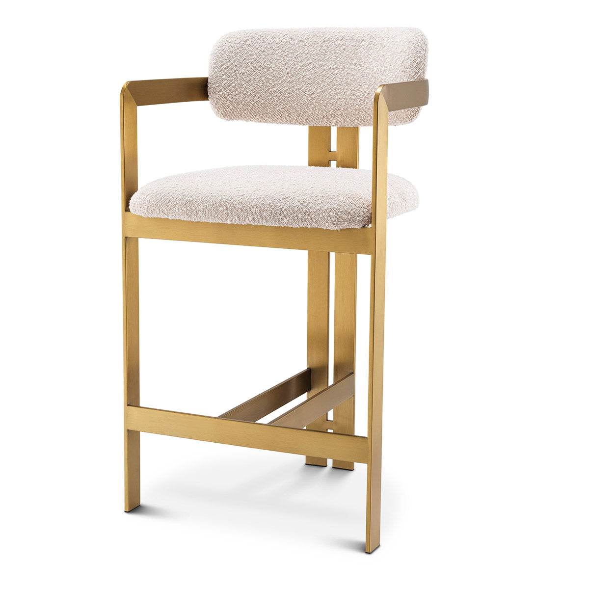 Bouclé Cream Counter Stool Donato