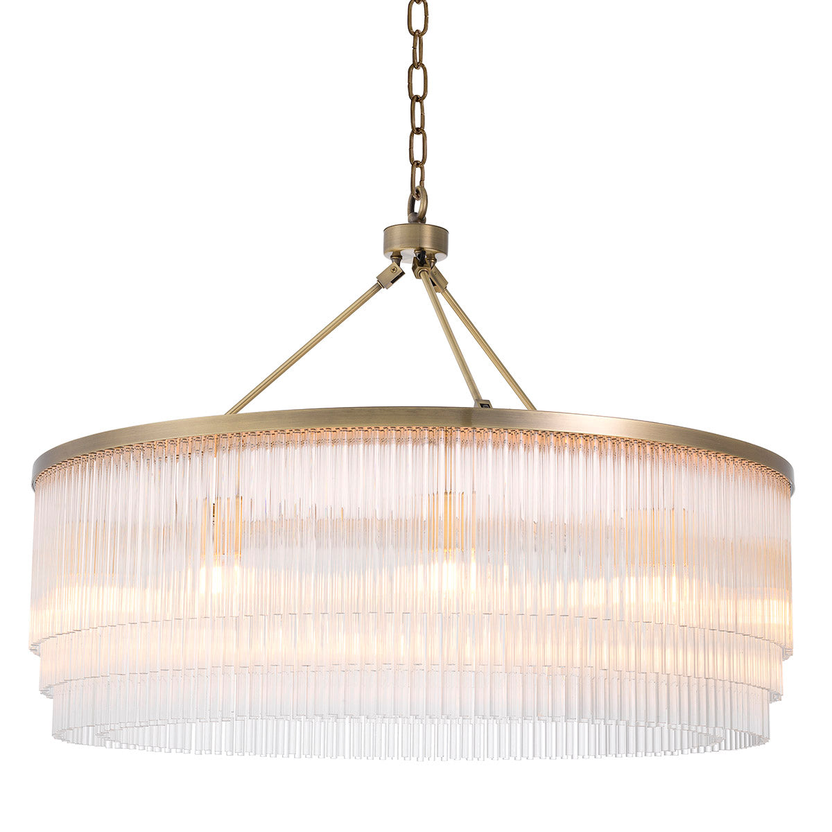 Chandelier Hector L light brushed brass finish