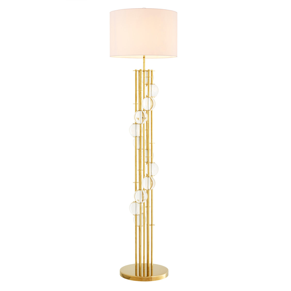 Floor Lamp Lorenzo gold finish incl white shade
