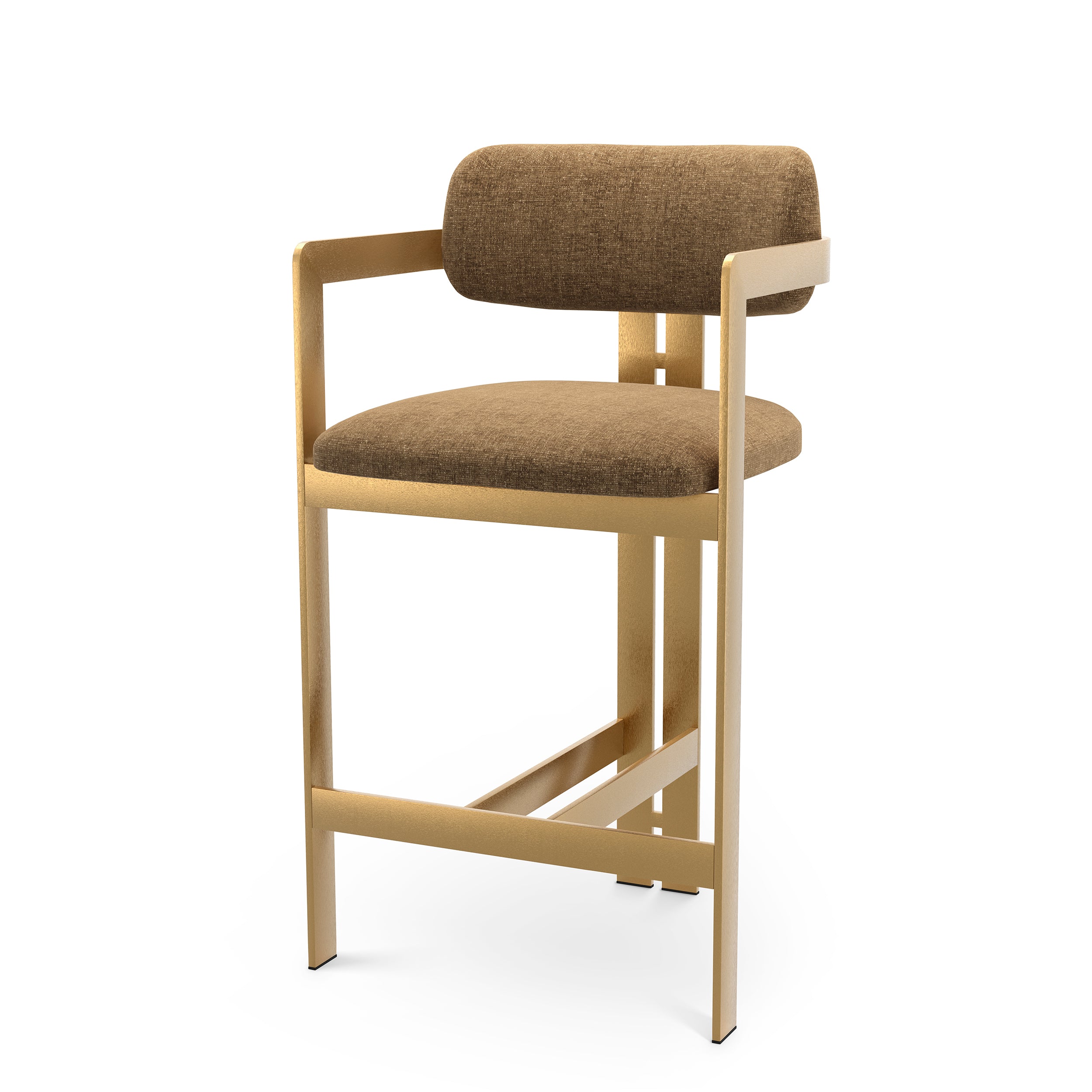Counter Stool Donato brushed brass finish hastings camel