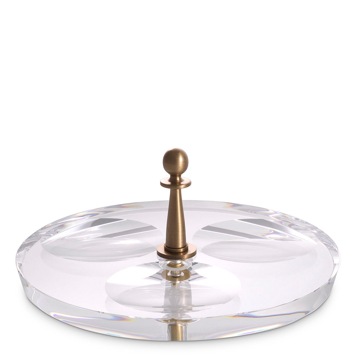 Tray Krone antique brass finish