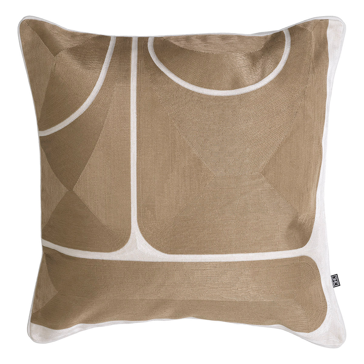 Beige Geometric Pattern Cushion Sabrosa