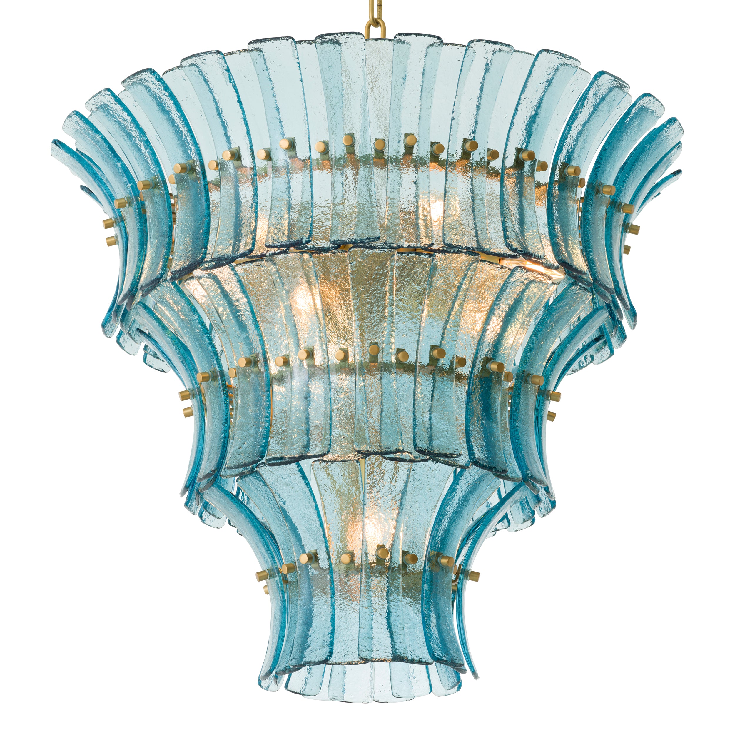 Chandelier Toscano blue glass