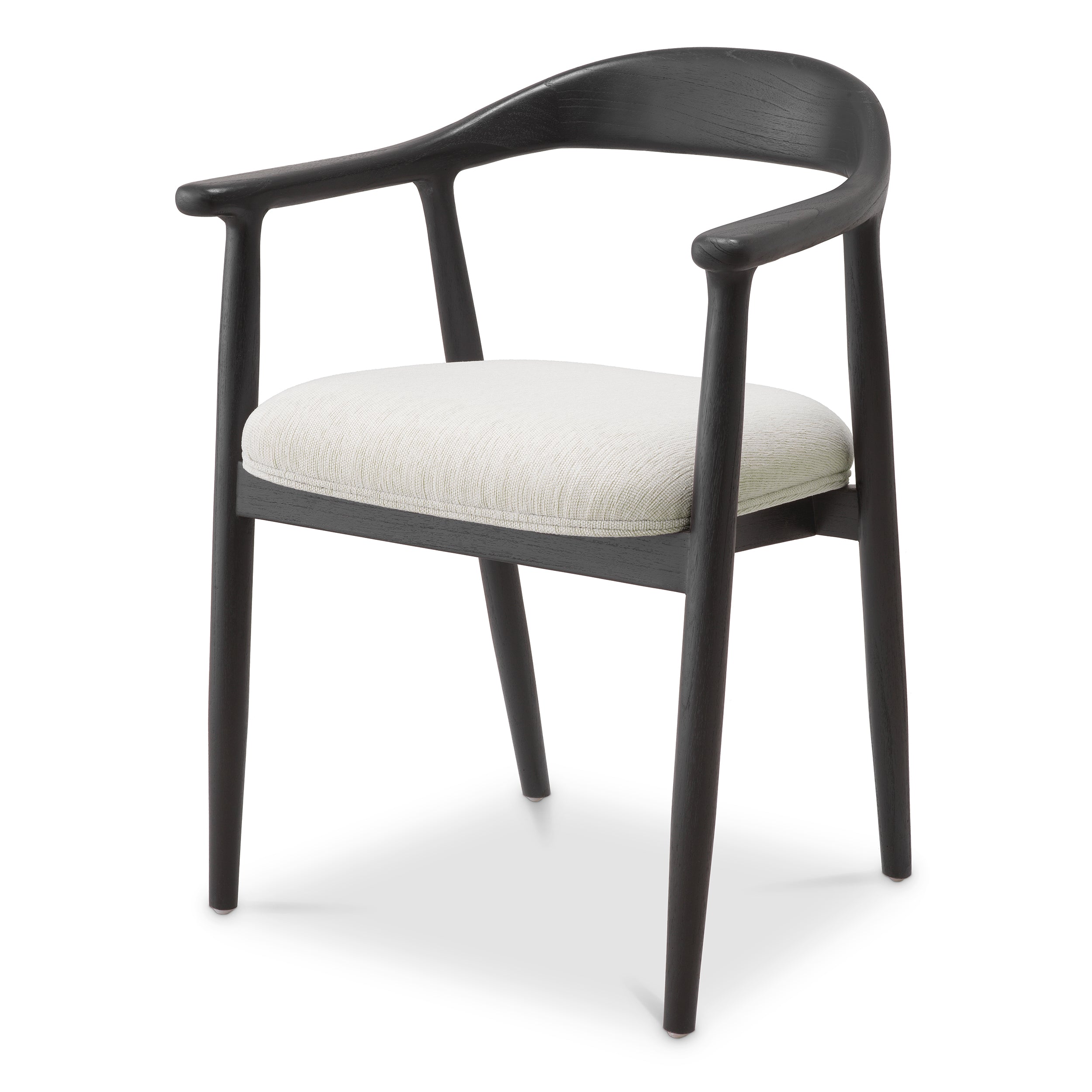 Dining Chair Beale classic black finish sentier cream