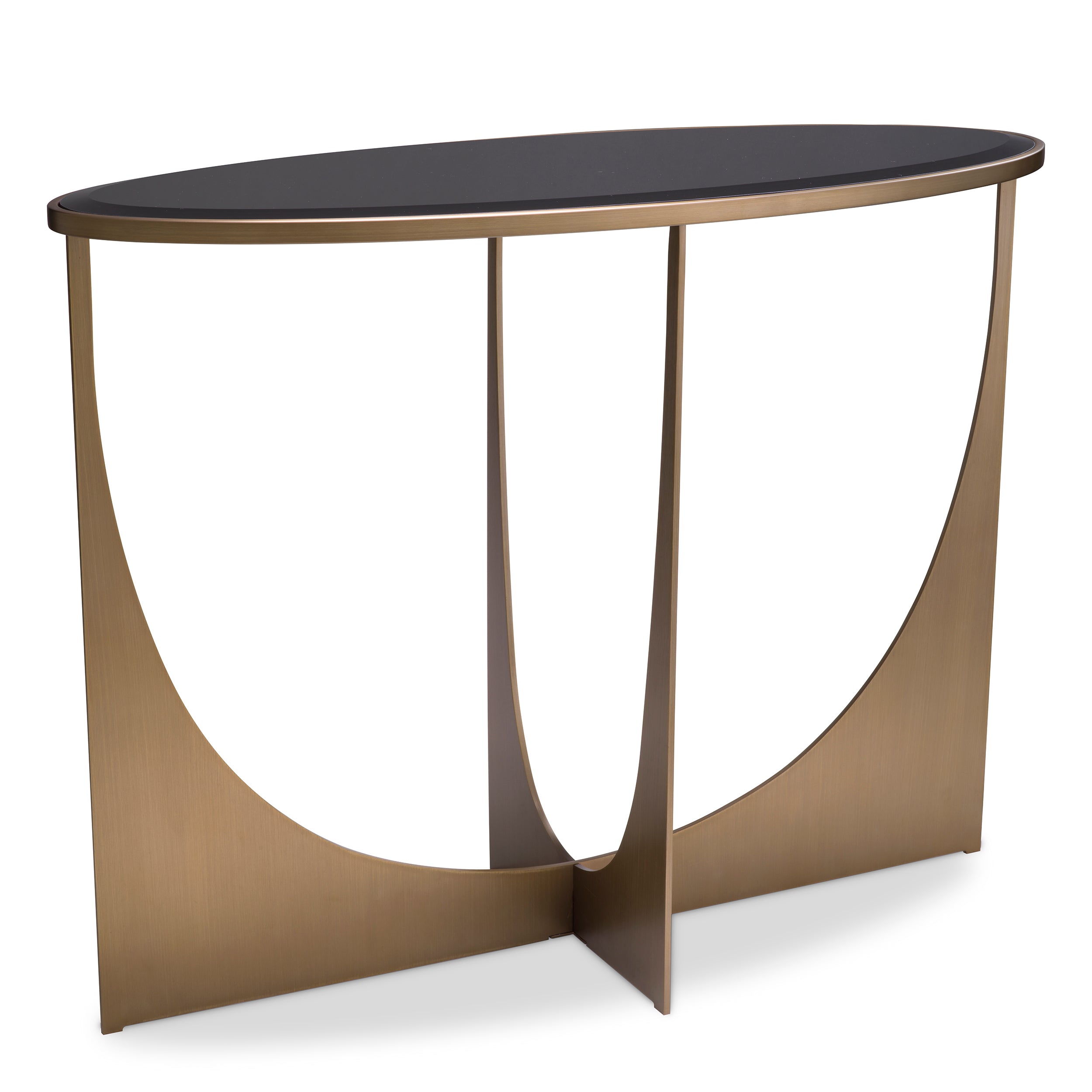 Console Table Elegance brushed brass finish