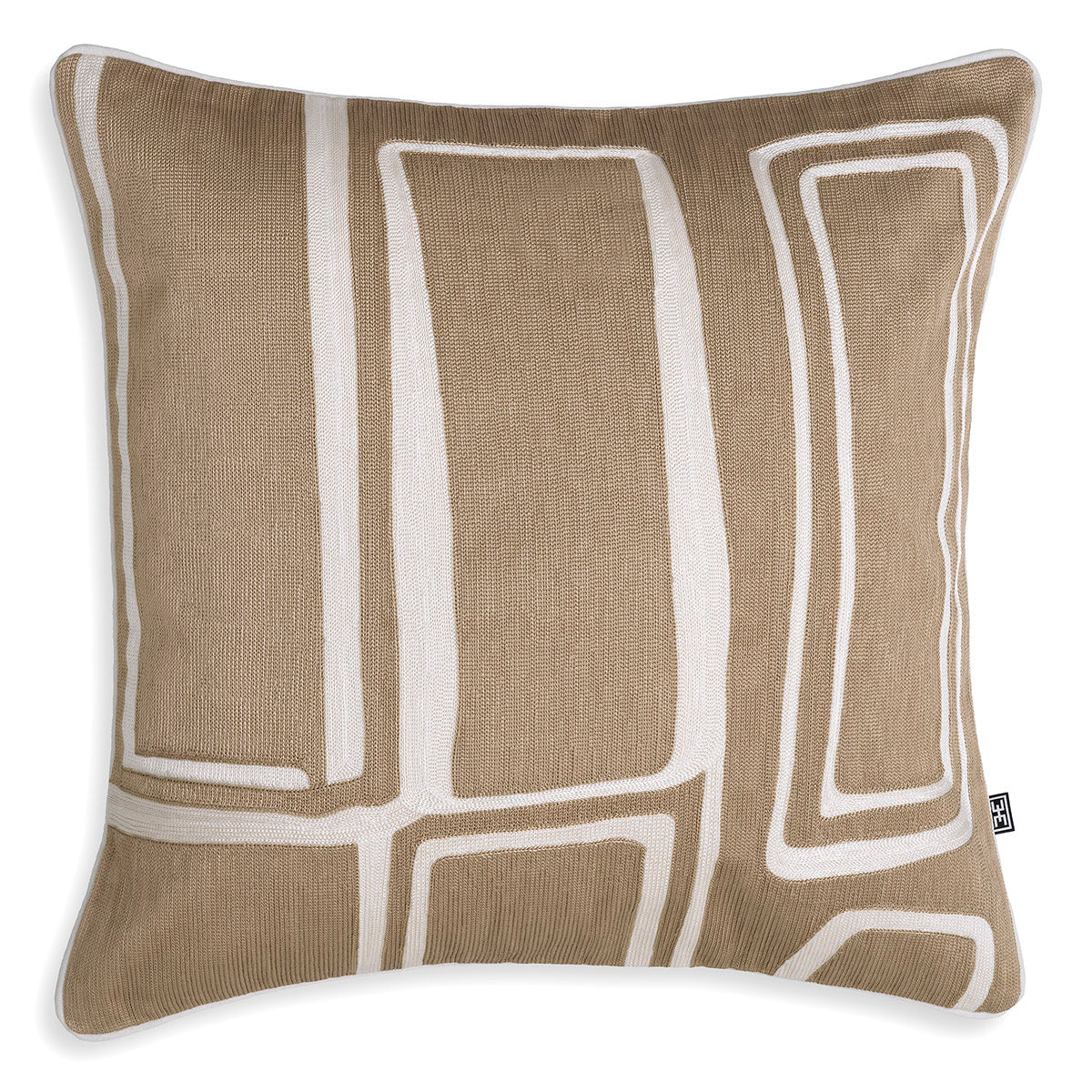 Beige Geometric Pattern Cushion Ribeira