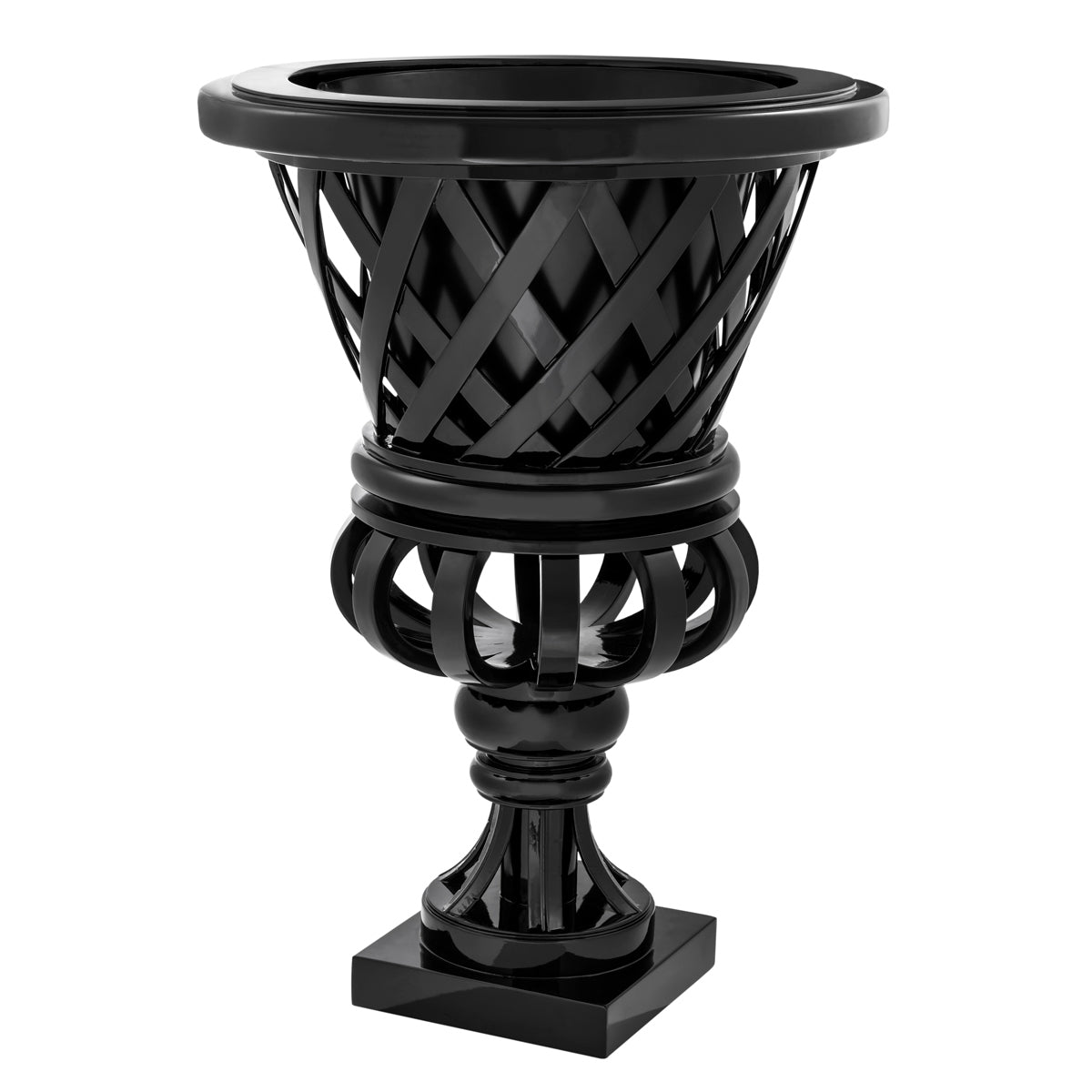 Planter Cypress Gardens piano black finish