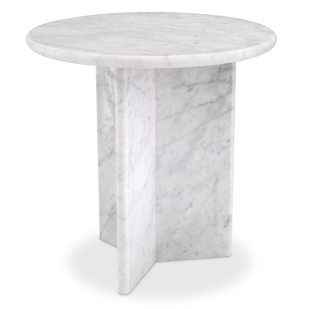 Side Table Pontini honed white marble