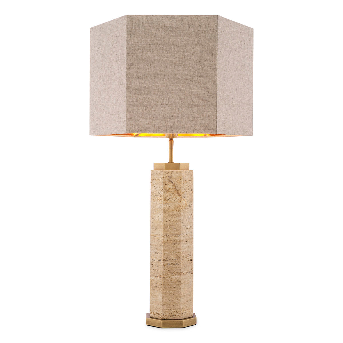 Table Lamp Newman travertine incl shade