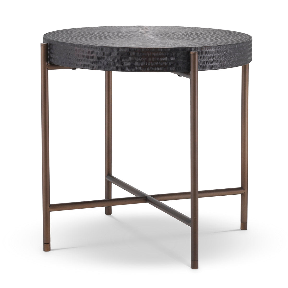 Round Gunmetal Side Table Nikos | Eichholtzmh.com