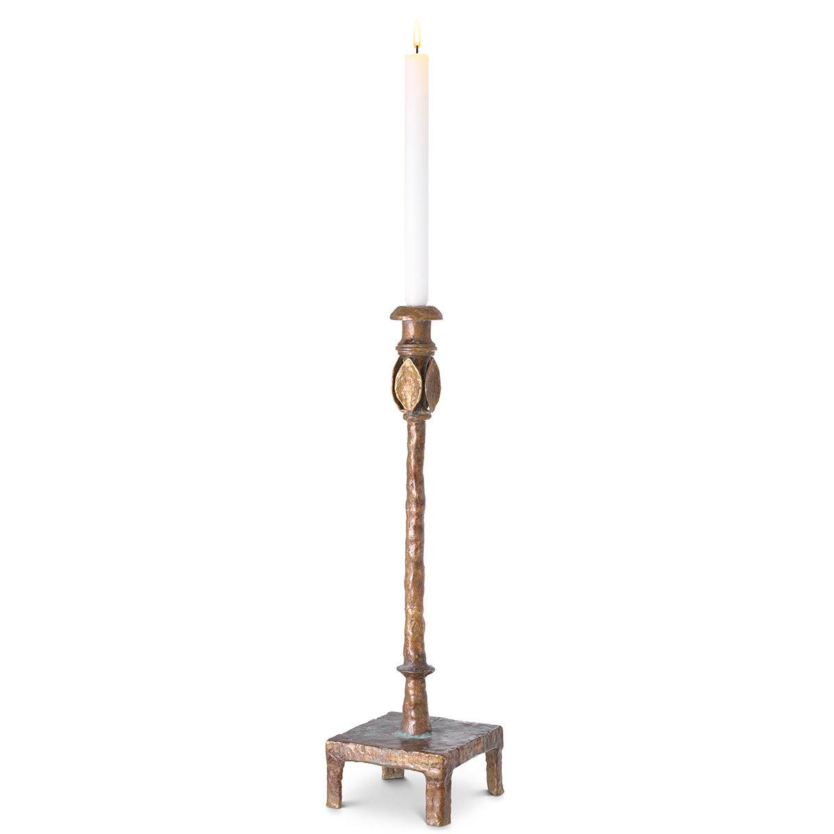 Candle Holder Santoro L vintage brass finish