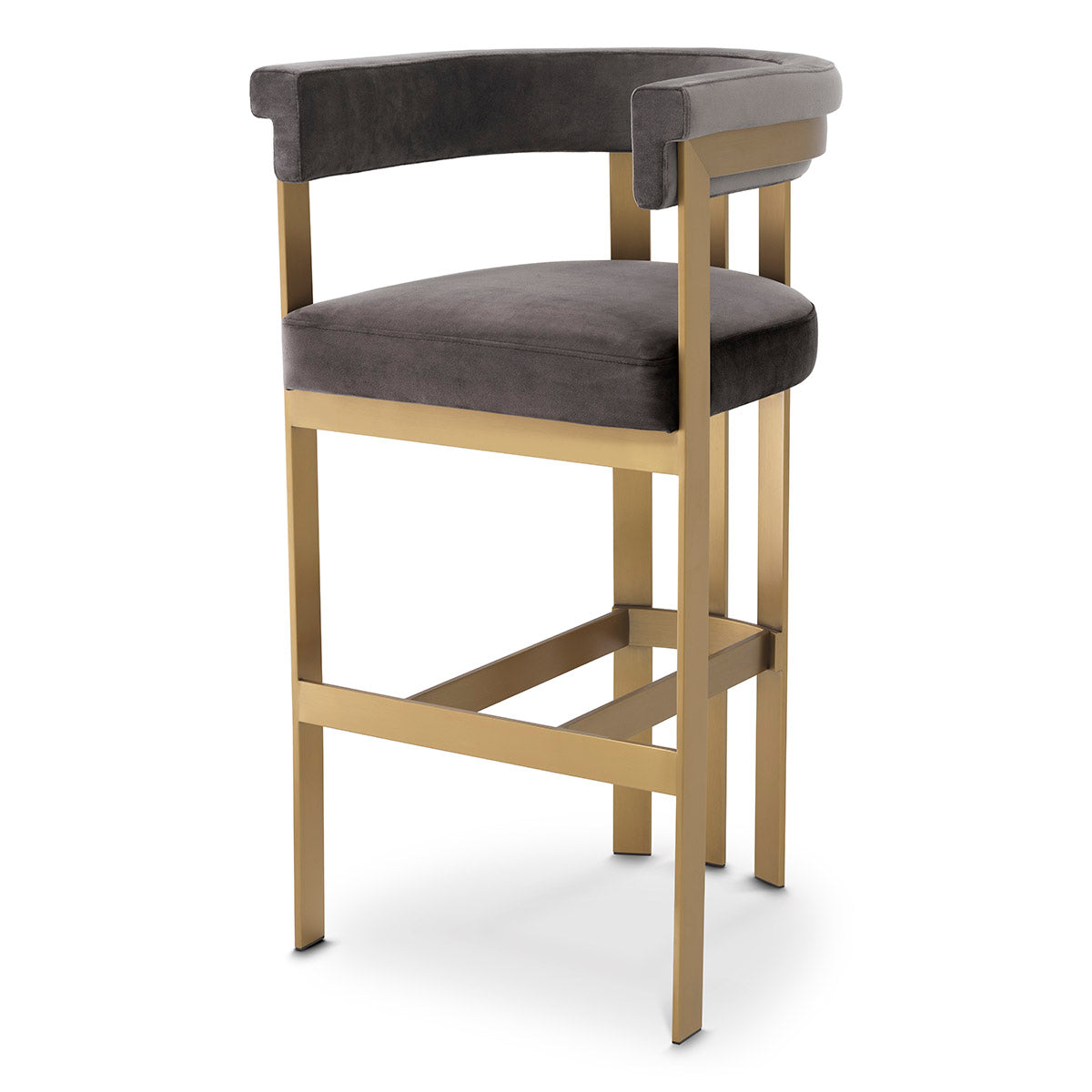 Bar Stool Clubhouse savona grey velvet