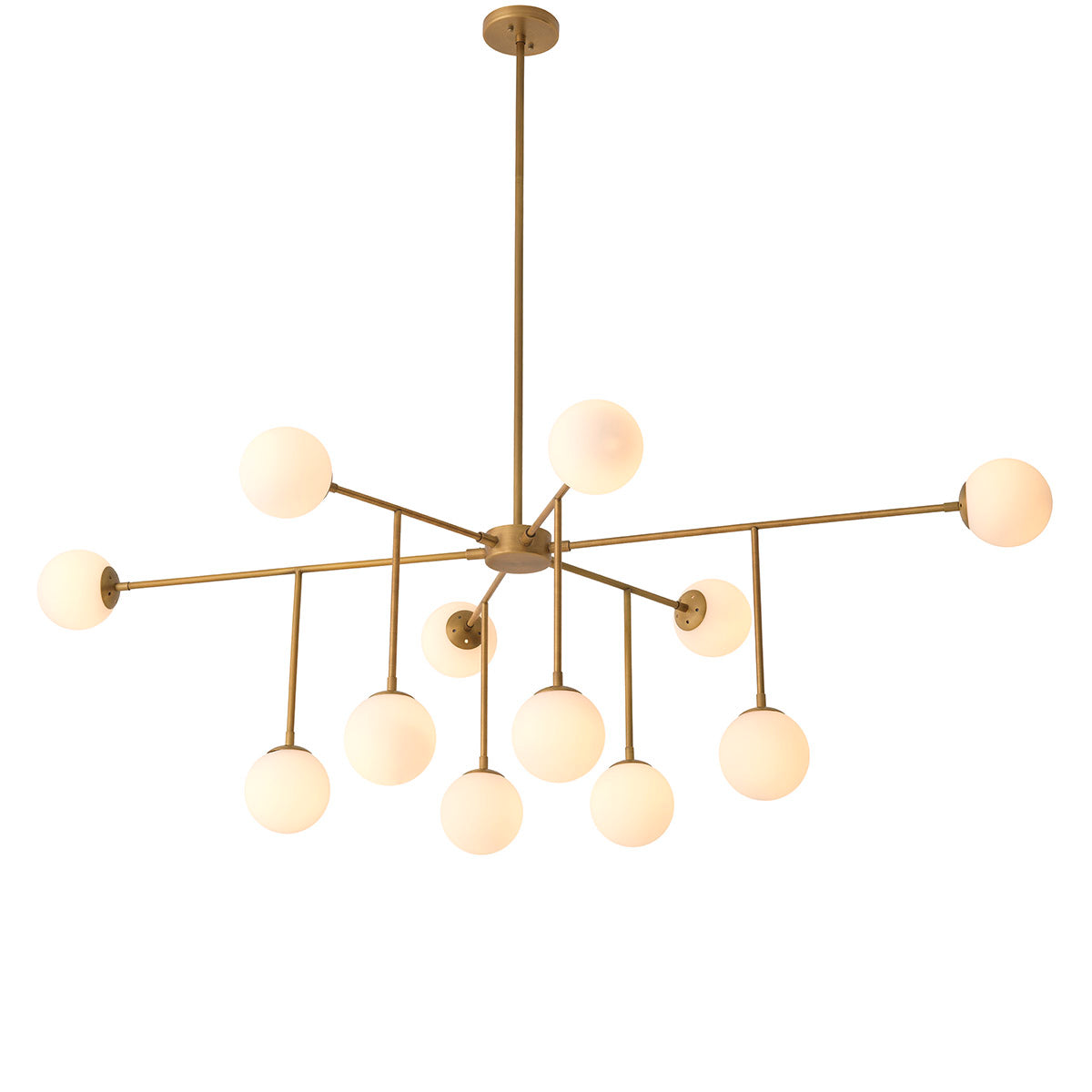 Chandelier Aram antique brass finish