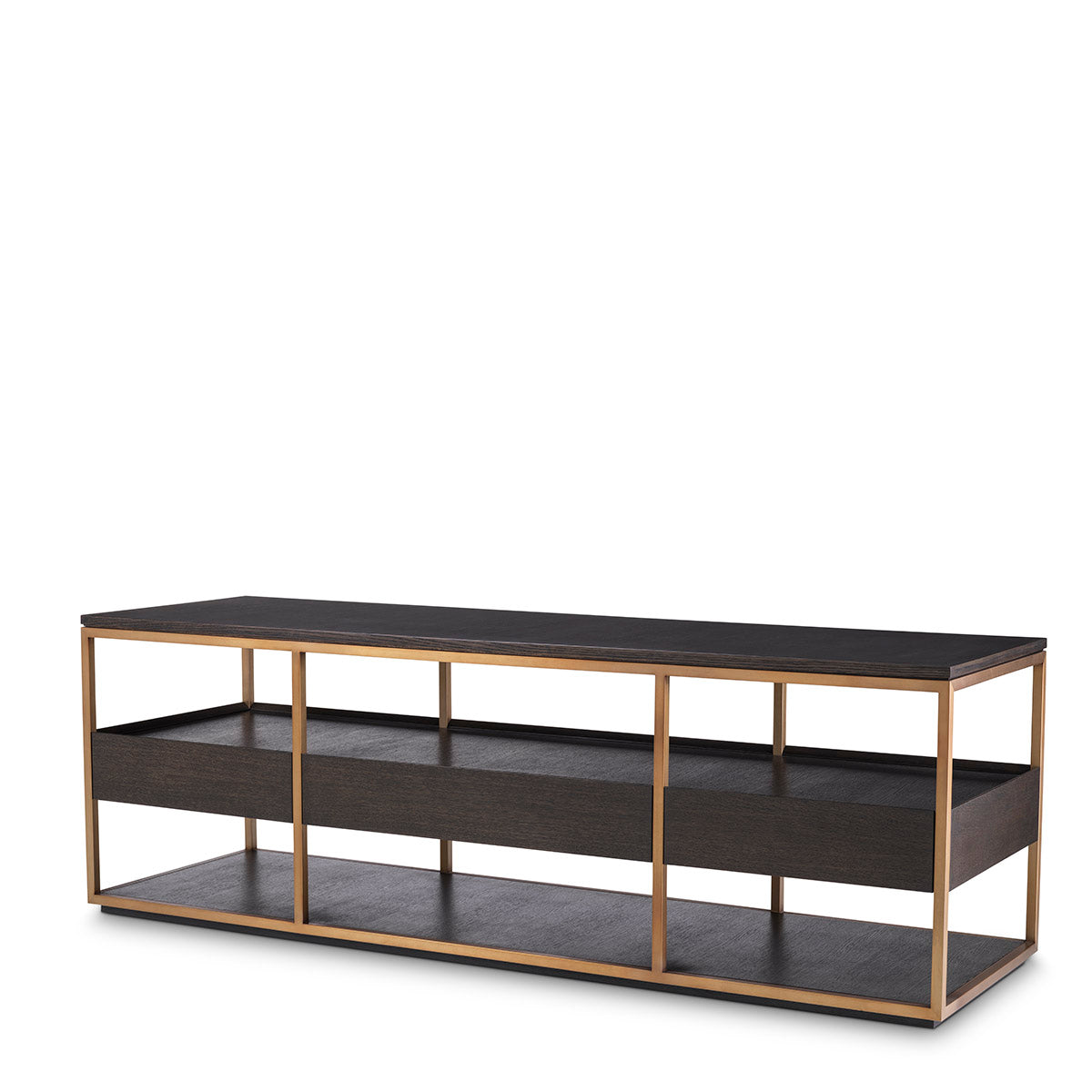 TV Cabinet Parker S mocha straight oak veneer