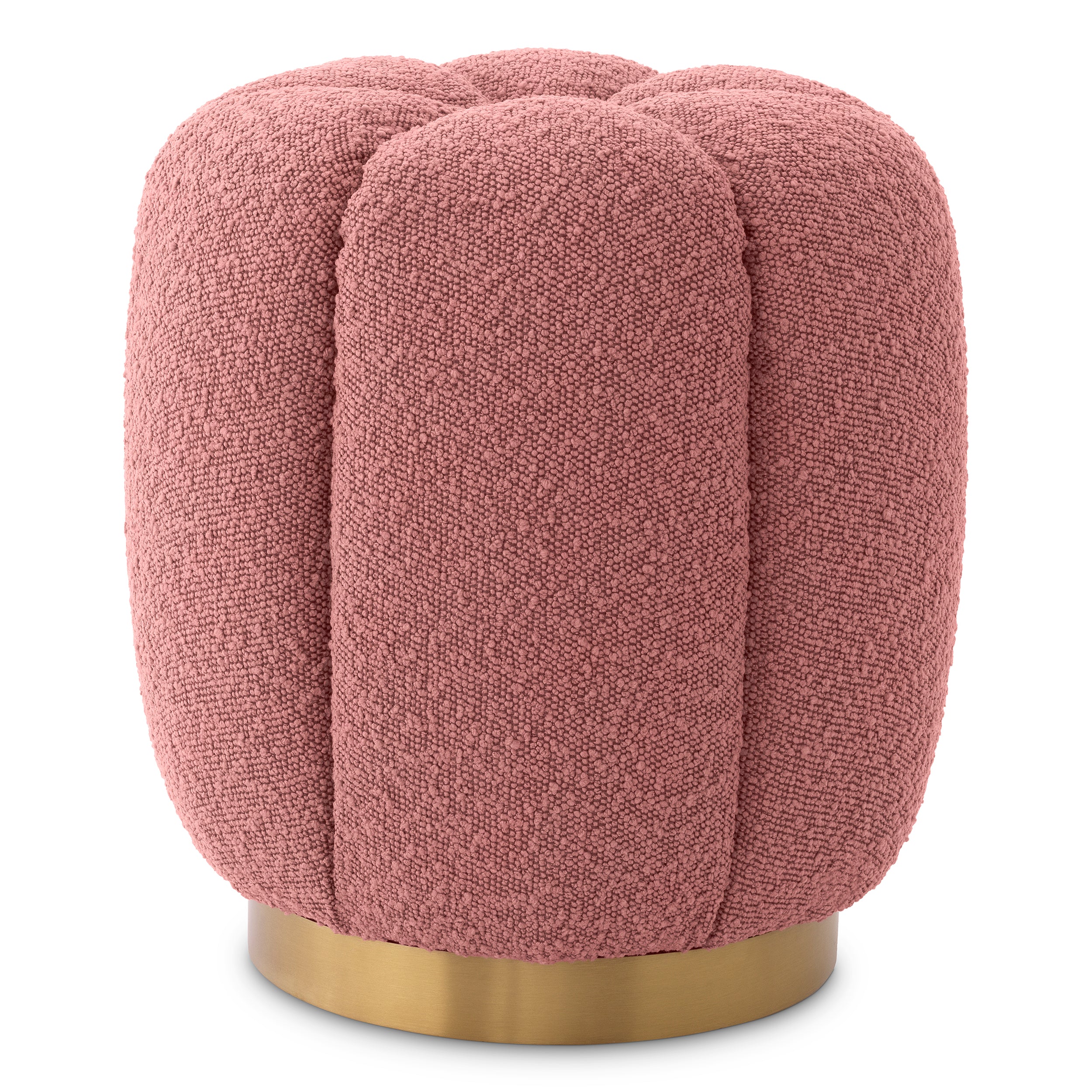 Modern Pink Boucle Stool Orchanic