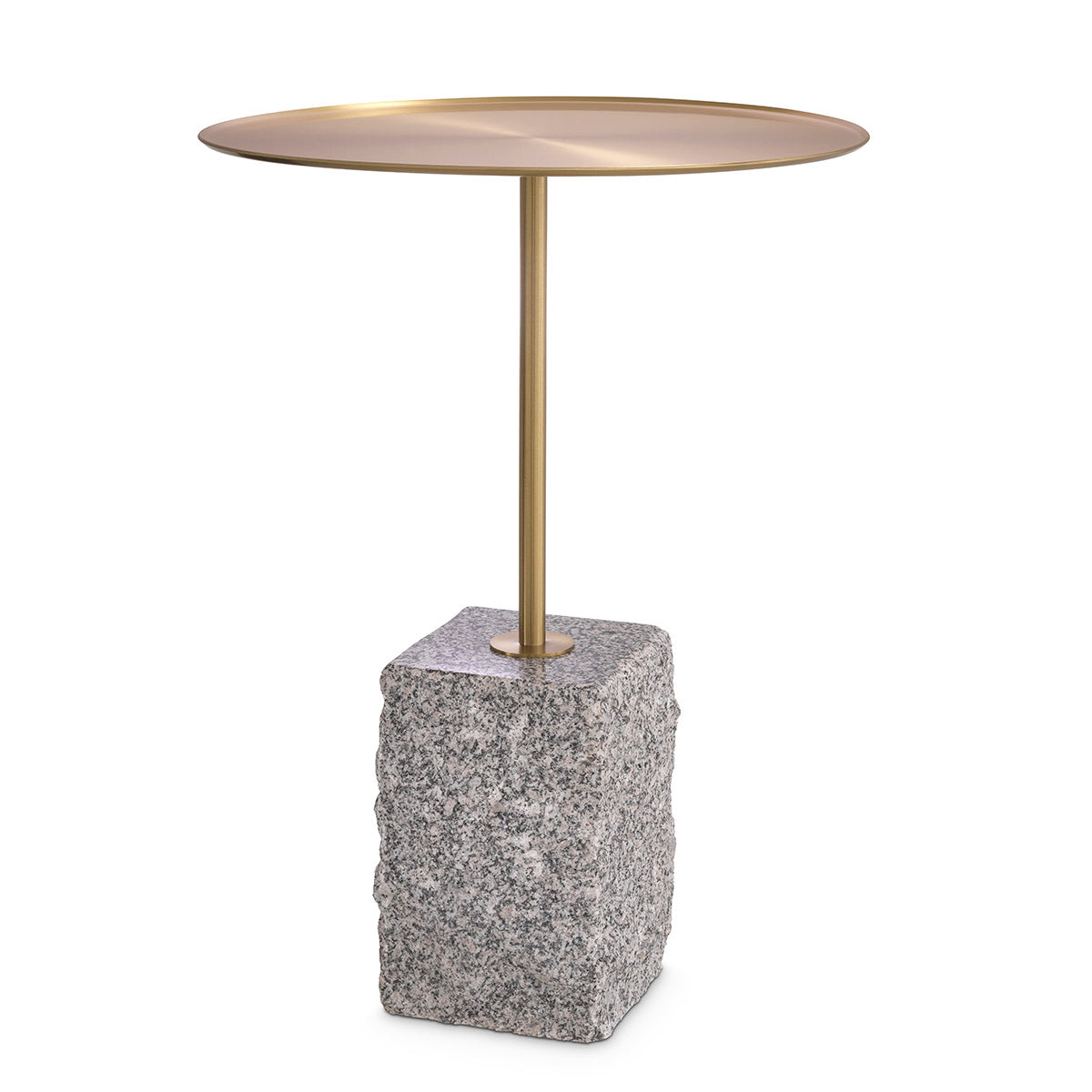 Side Table Cole brushed brass finish granite