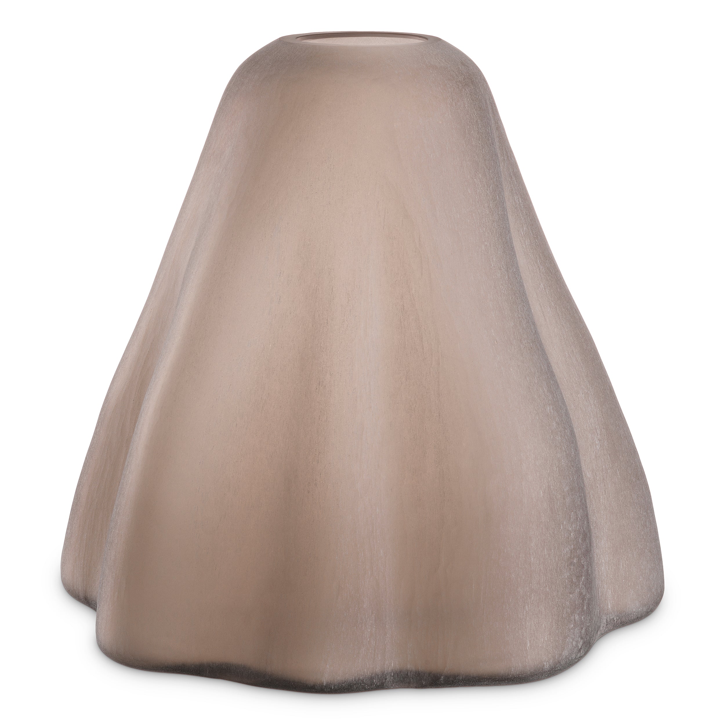 Vase Trivium sand color glass